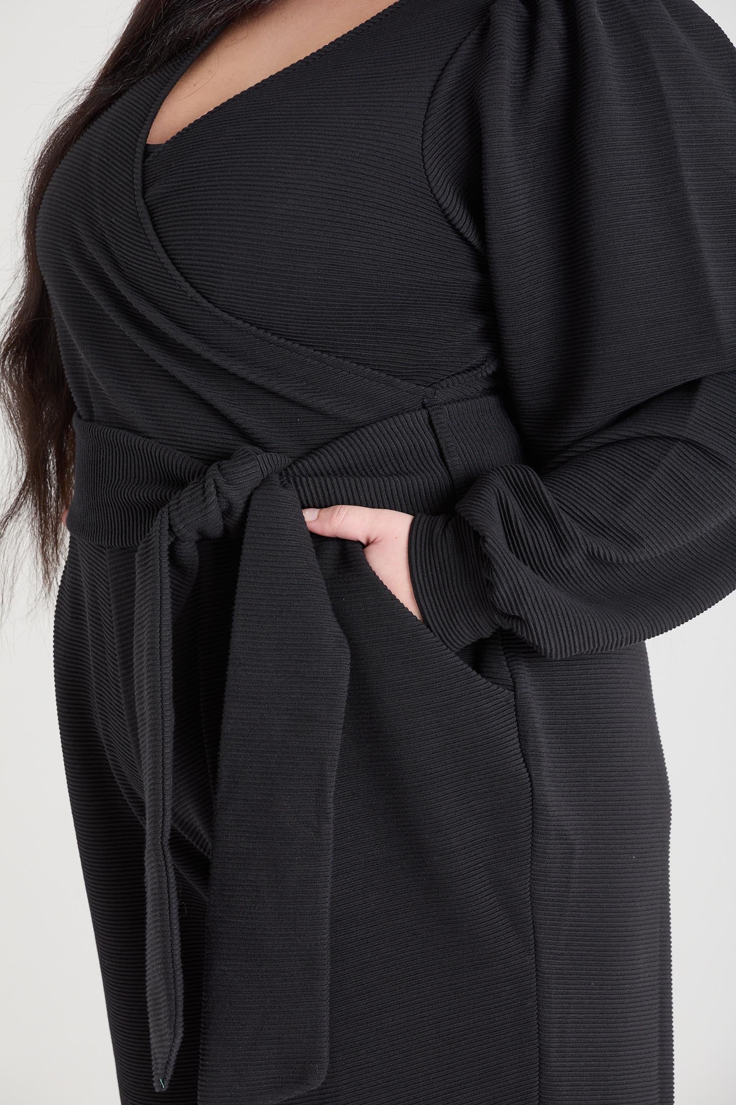 Ottoman långärmad omlottbyxa - svart