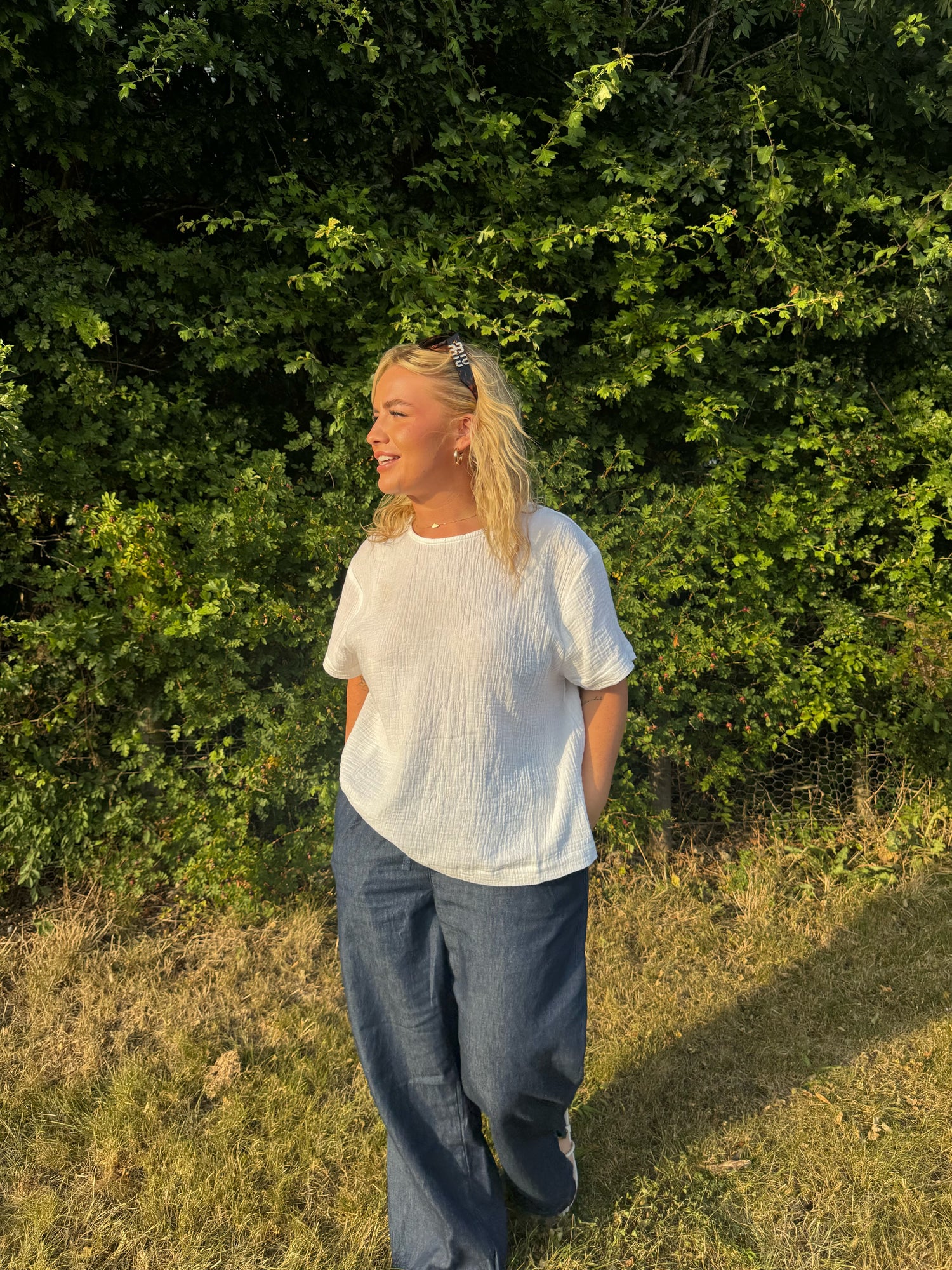 Entspannte Chambray-Hose – Denim