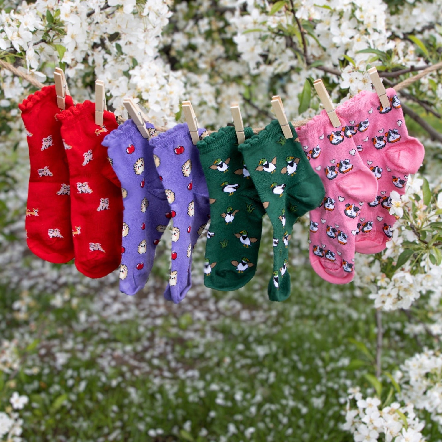 Ultimative Bambus-Knöchelsocken - Happy Feet 4er-Pack