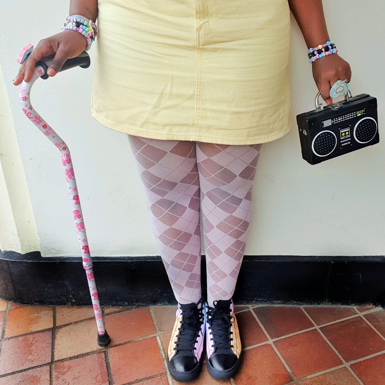 Tights - 40 Denier Diamanten - Pétale De Rose