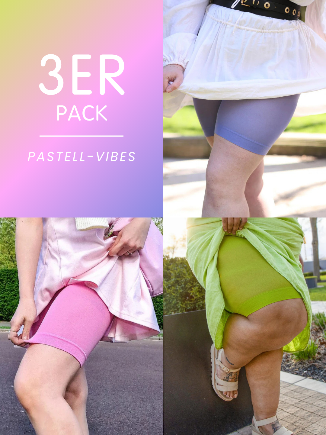 3er-Pack Pastell Bundle – Stay Cool Chub Rub Shorts