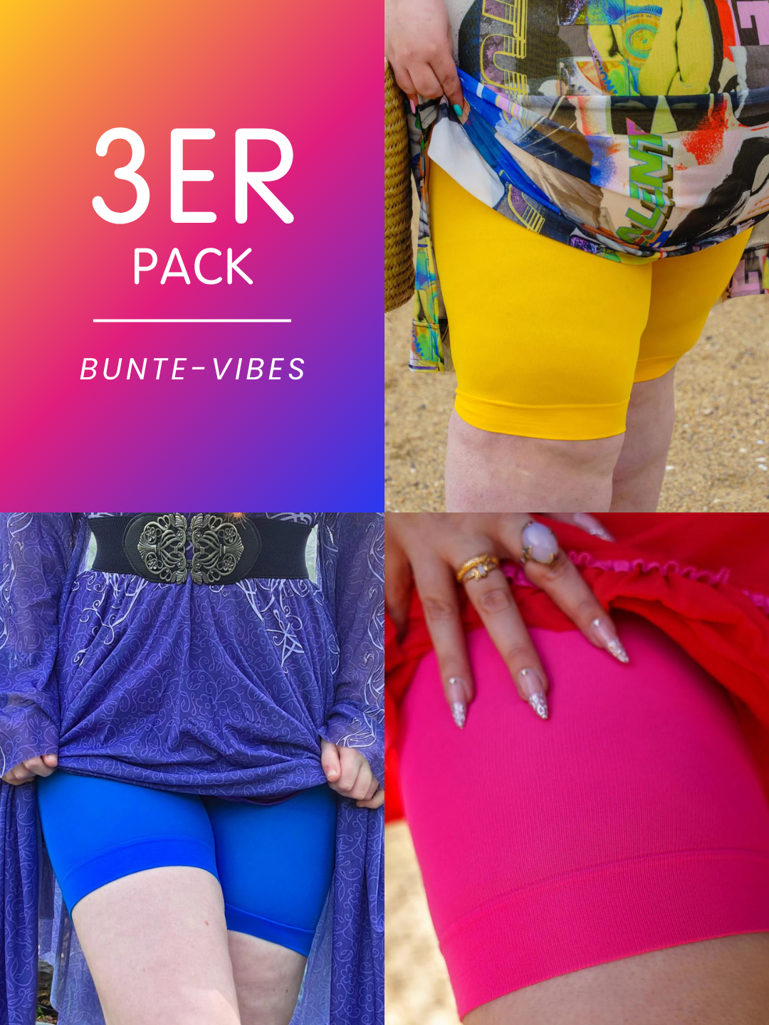 3er-Pack Colourful Bundle - Stay Cool Chub Rub Shorts