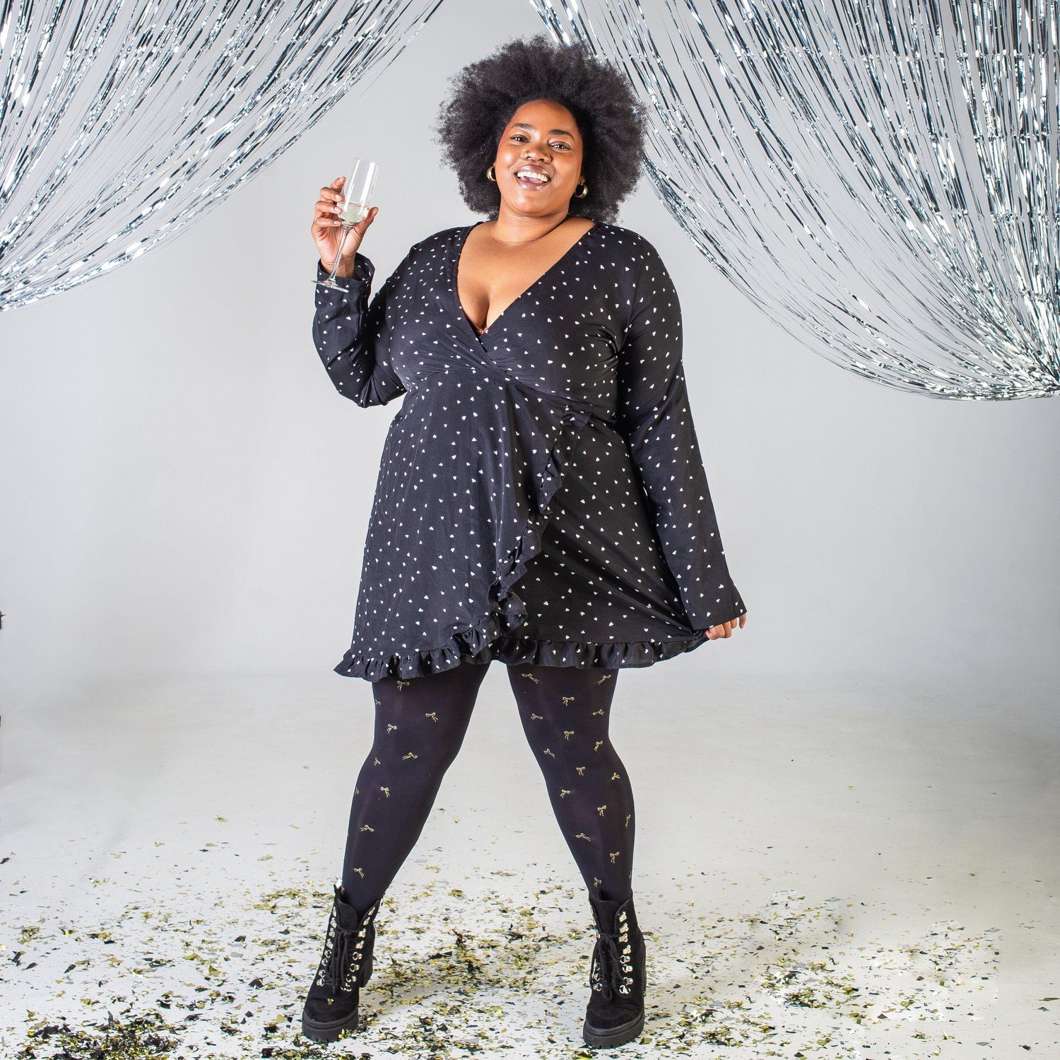 Weihnachts-Strumpfhose - Tie Me Up