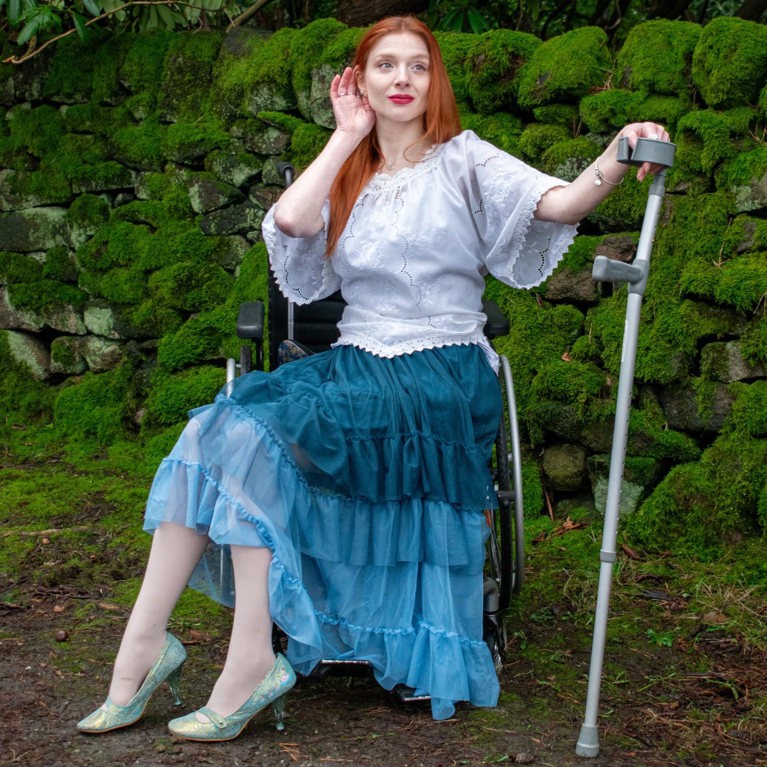 Mesh-Maxirock - Blue Ombre