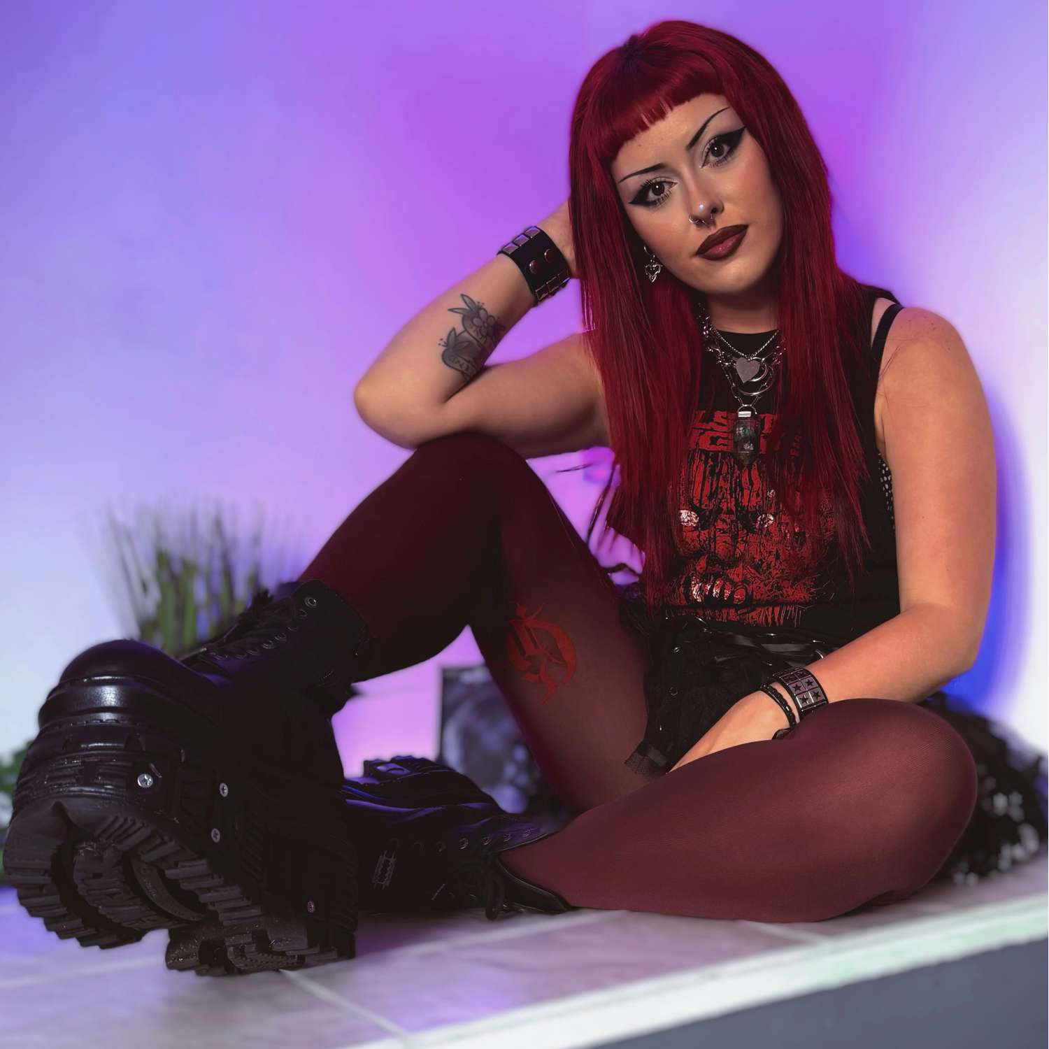 80 Den Ouvert-Strumpfhose – Bad Girl – Devotion