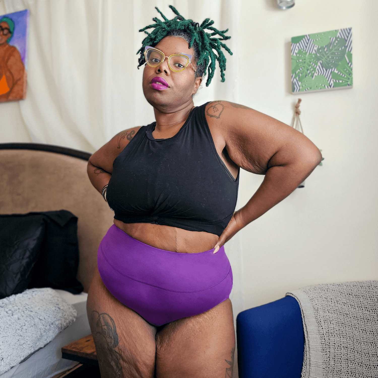 Bio-Baumwolle Vollständiger Slips - Grape Escape