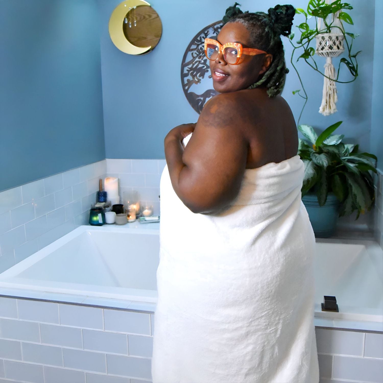 Großes Softee Badetuch - Weiß