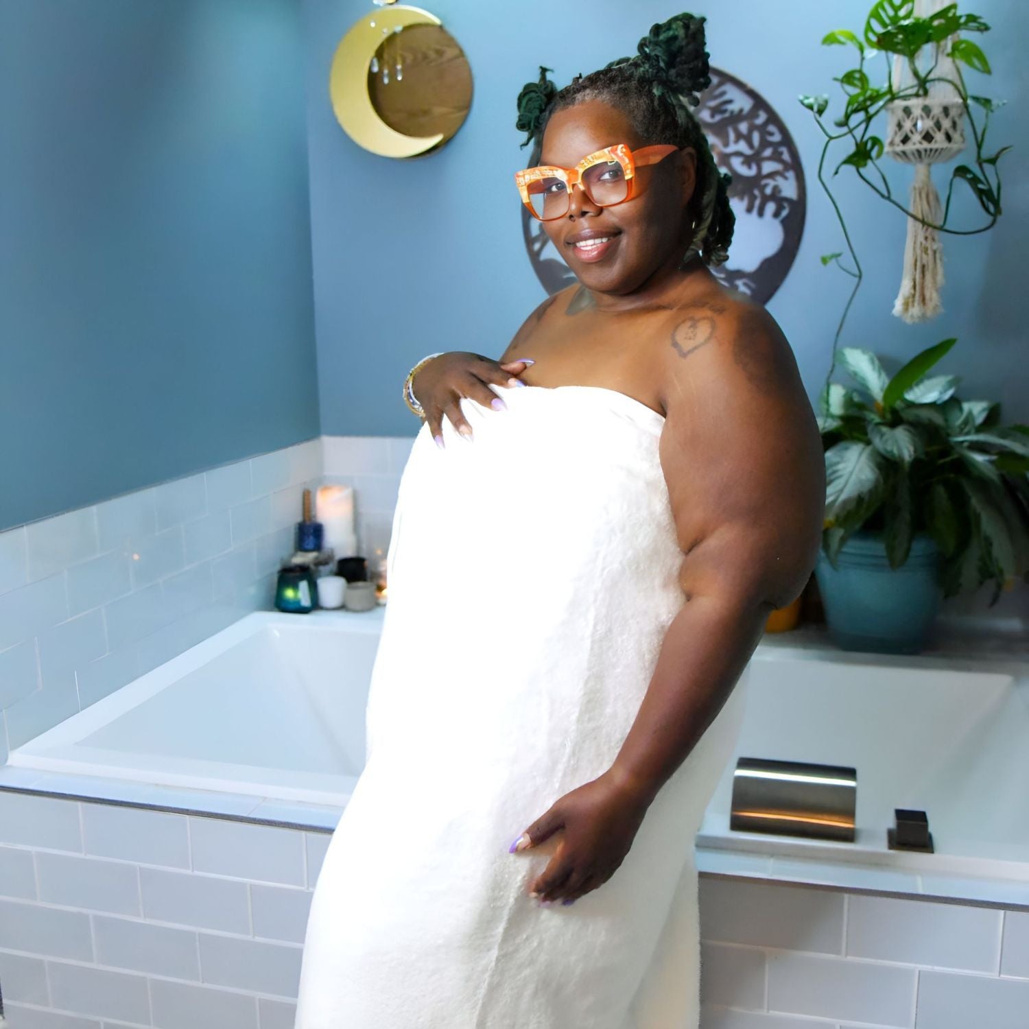 Großes Softee Badetuch - Weiß