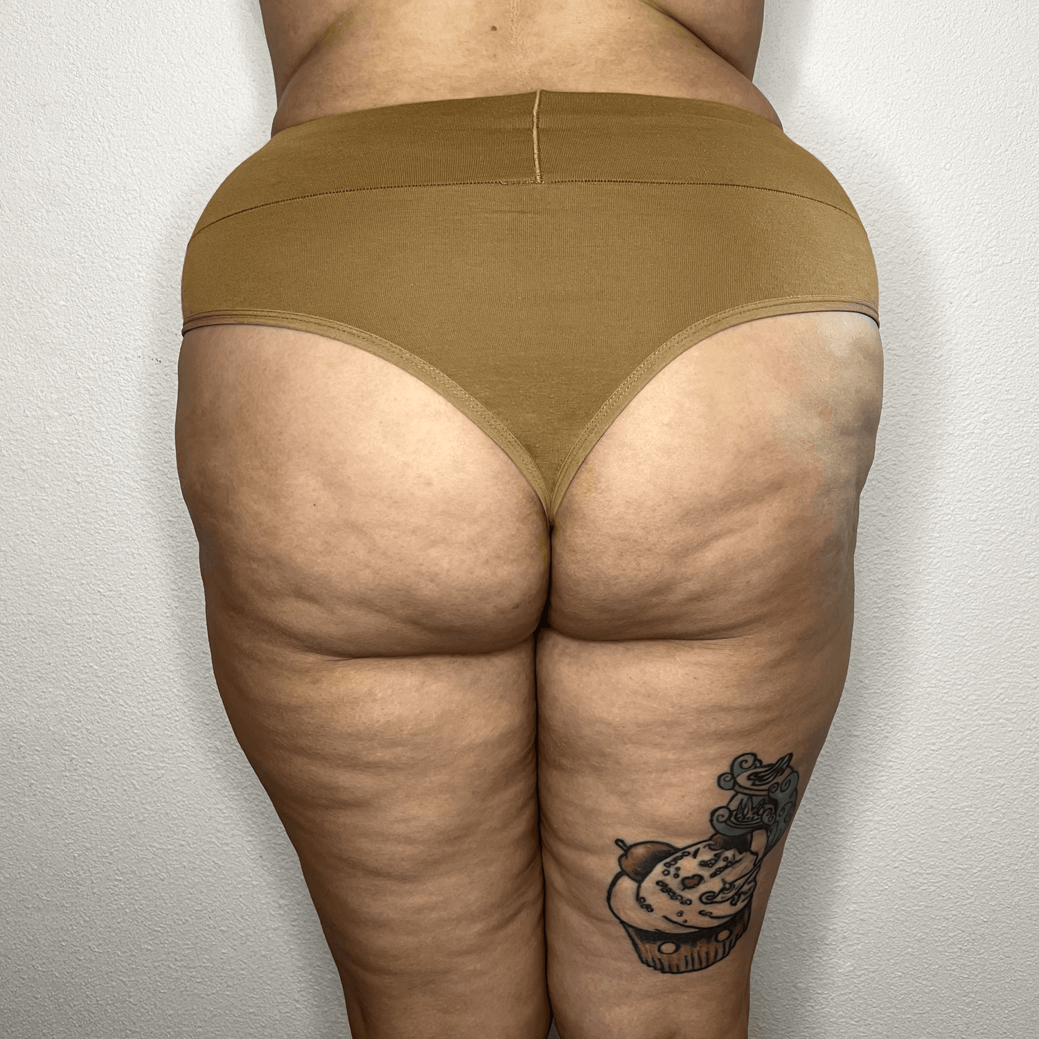 Ekologisk bomull Cheeky High Leg Briefs- Caramel