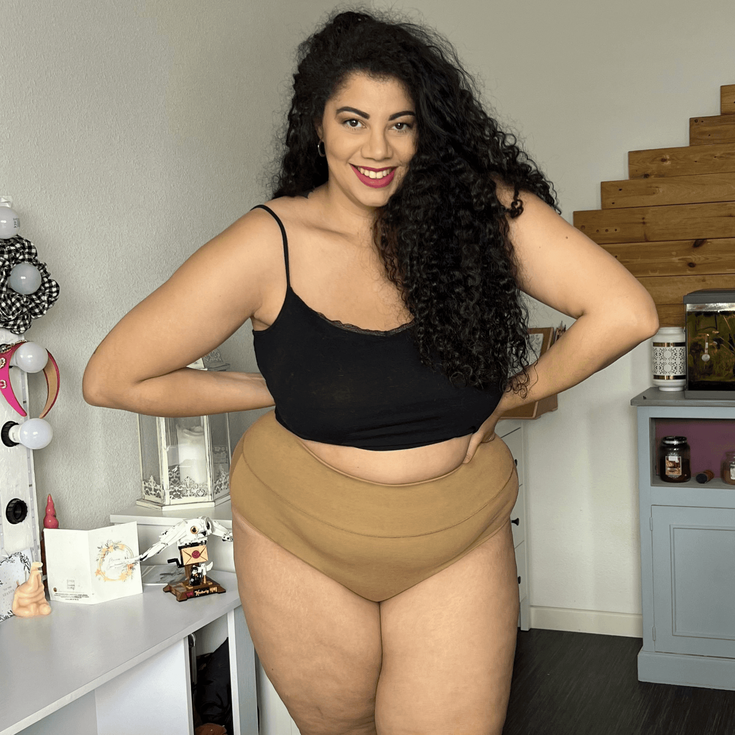 Bio-Baumwolle Vollständiger Slips - Caramel