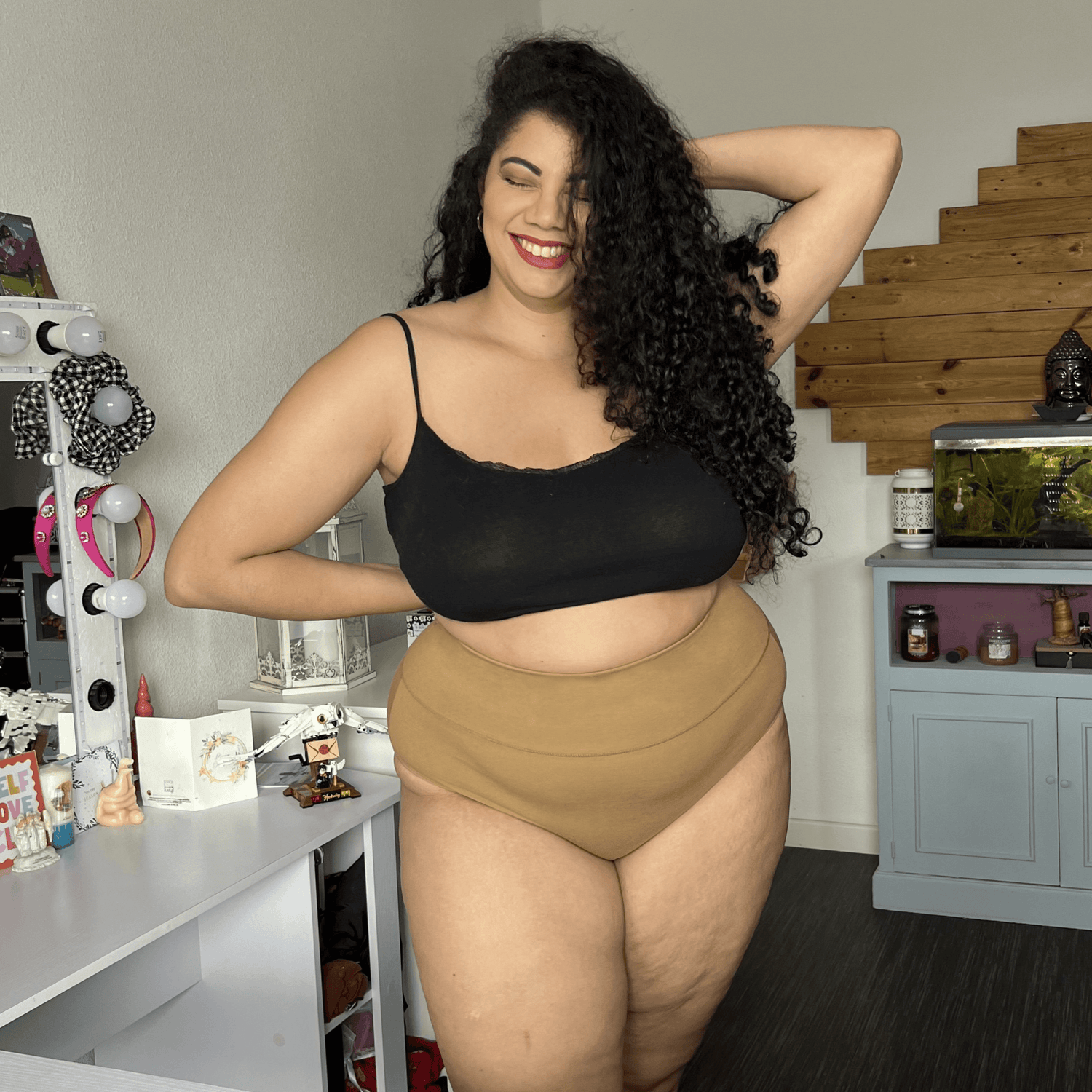 Bio-Baumwolle Vollständiger Slips - Caramel