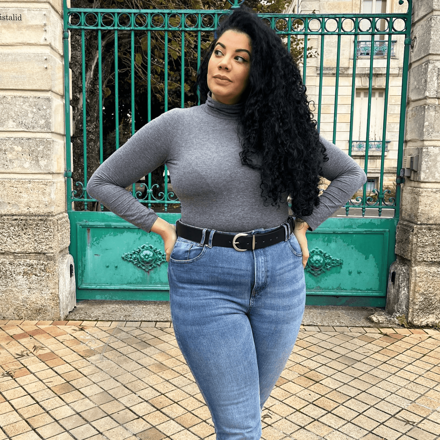 Veganskt läder midjebälte - Silver