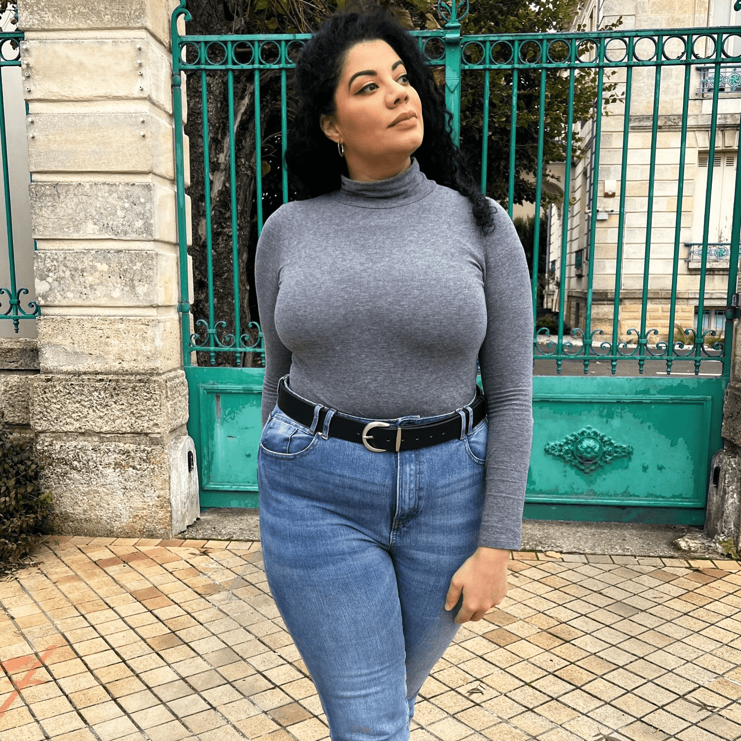 Veganskt läder midjebälte - Silver