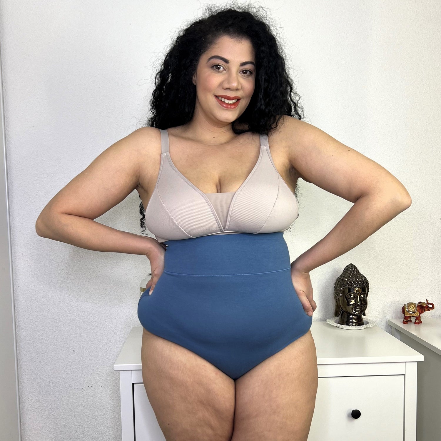 Bio-Baumwolle Super hochtailliert Slips - Denim