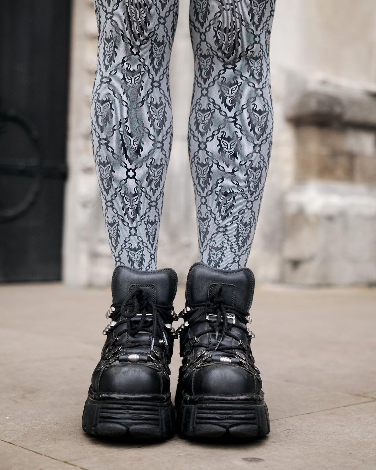 Yule Regret It Strumpfhose - Grey