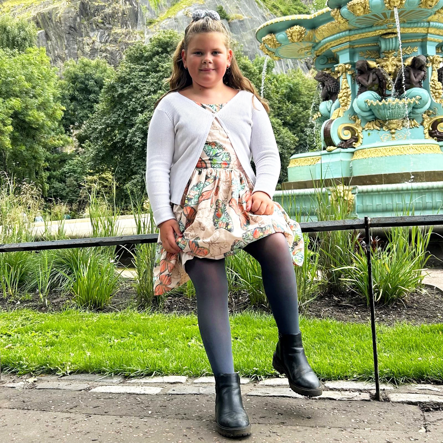 Barnstrumpbyxor - skiffergrå