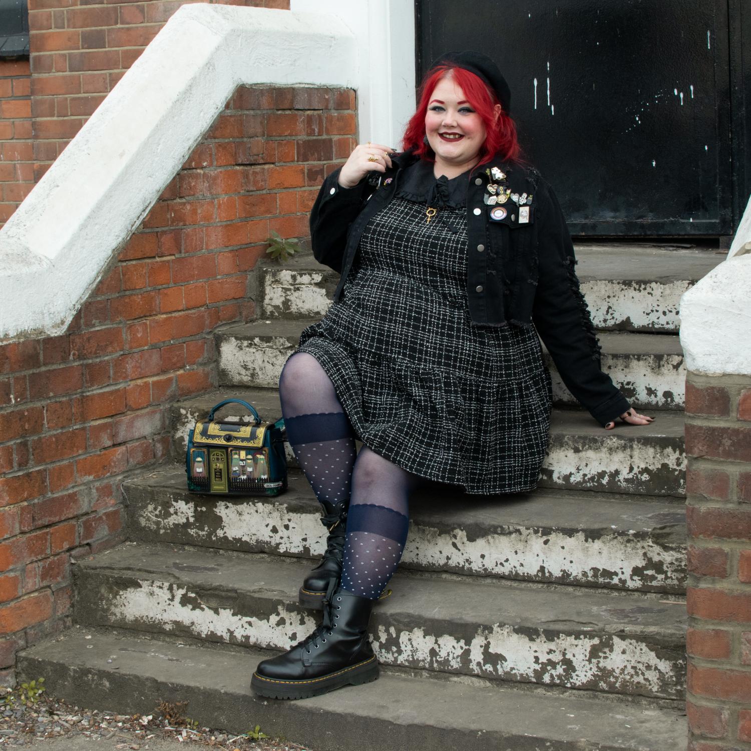 Seoul Chic Strumpfhose in Overknee-Optik - MarineBlau