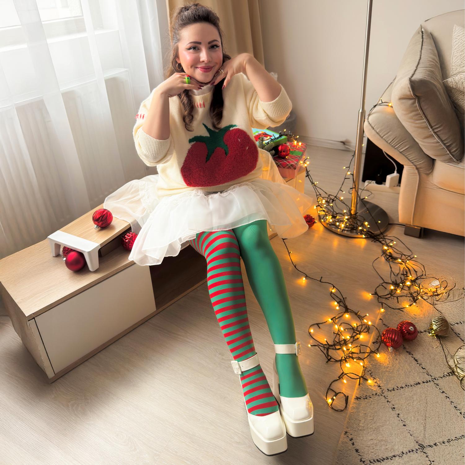 Weihnachts-Strumpfhose - Duo Elf