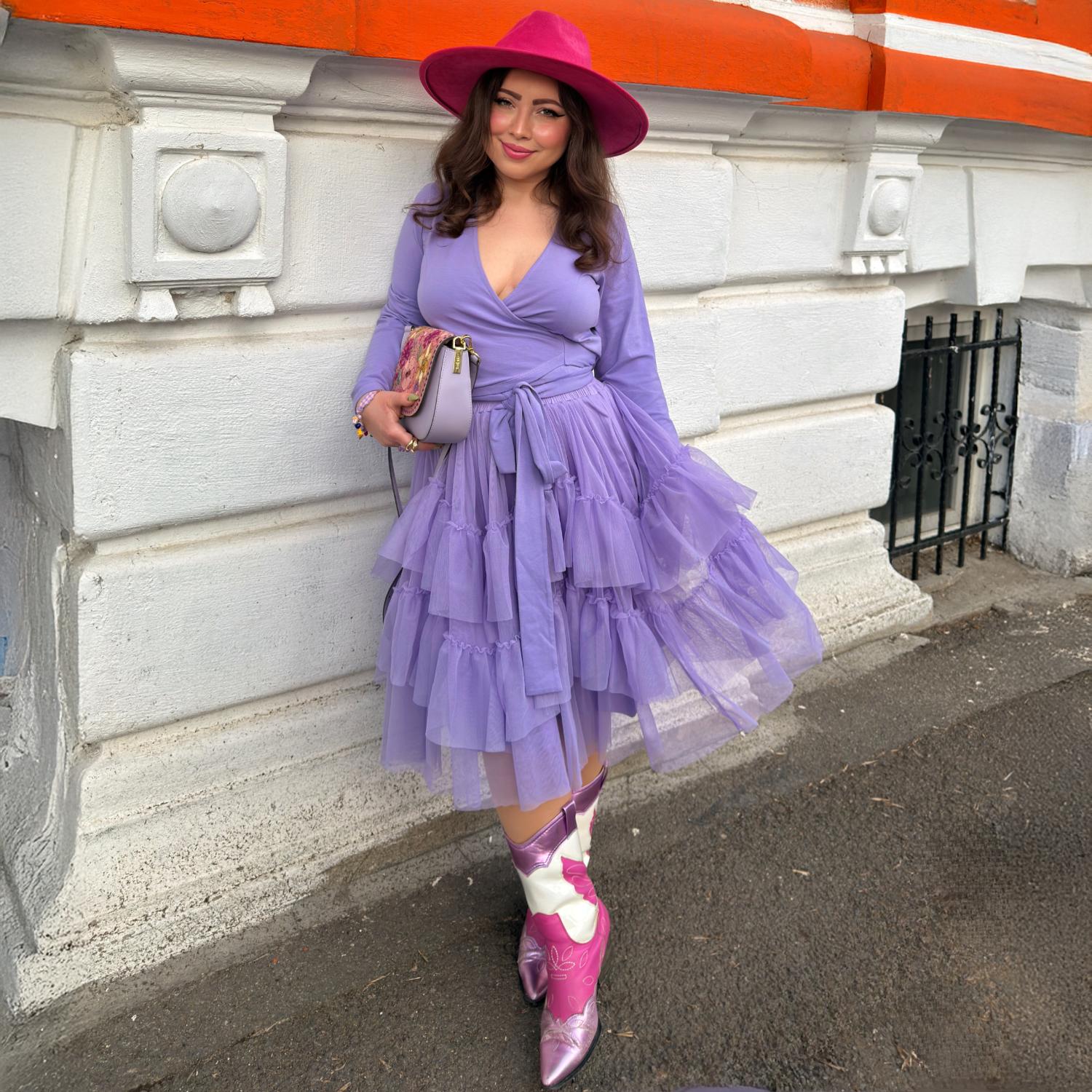 Wickeltop aus Bio-Baumwolle - Lavendelfelder