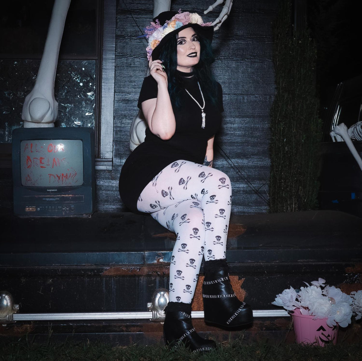Skullz Tights - Snövit