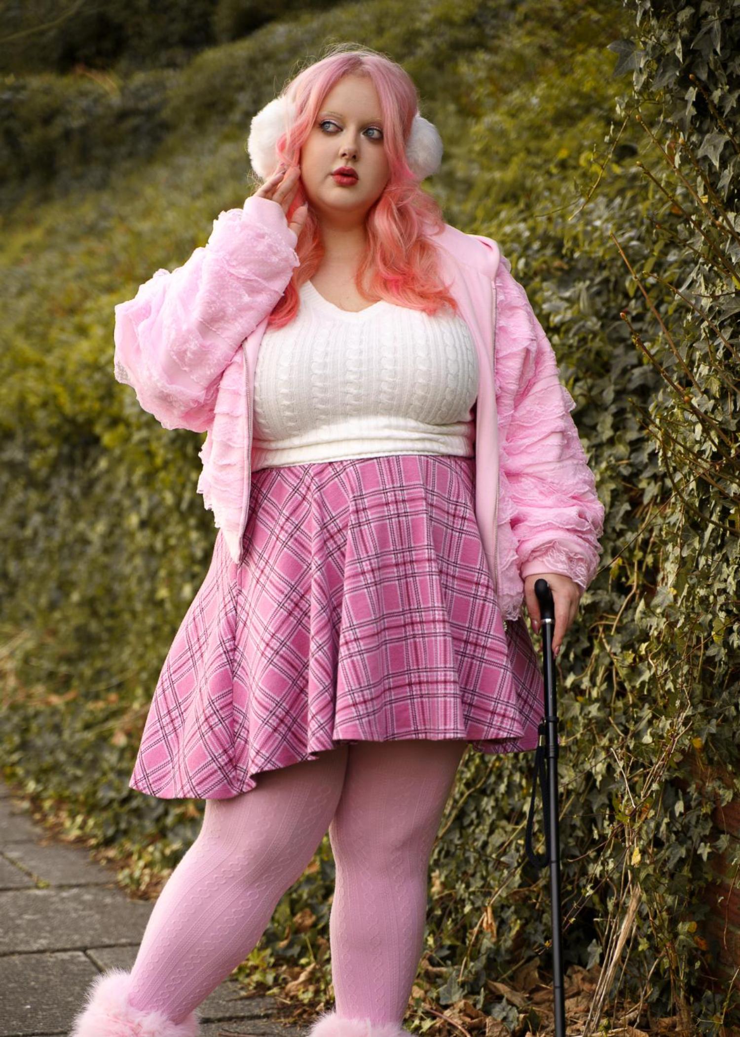 Grannies Zopfstrick Wollstrumpfhosen V2 - Piglet