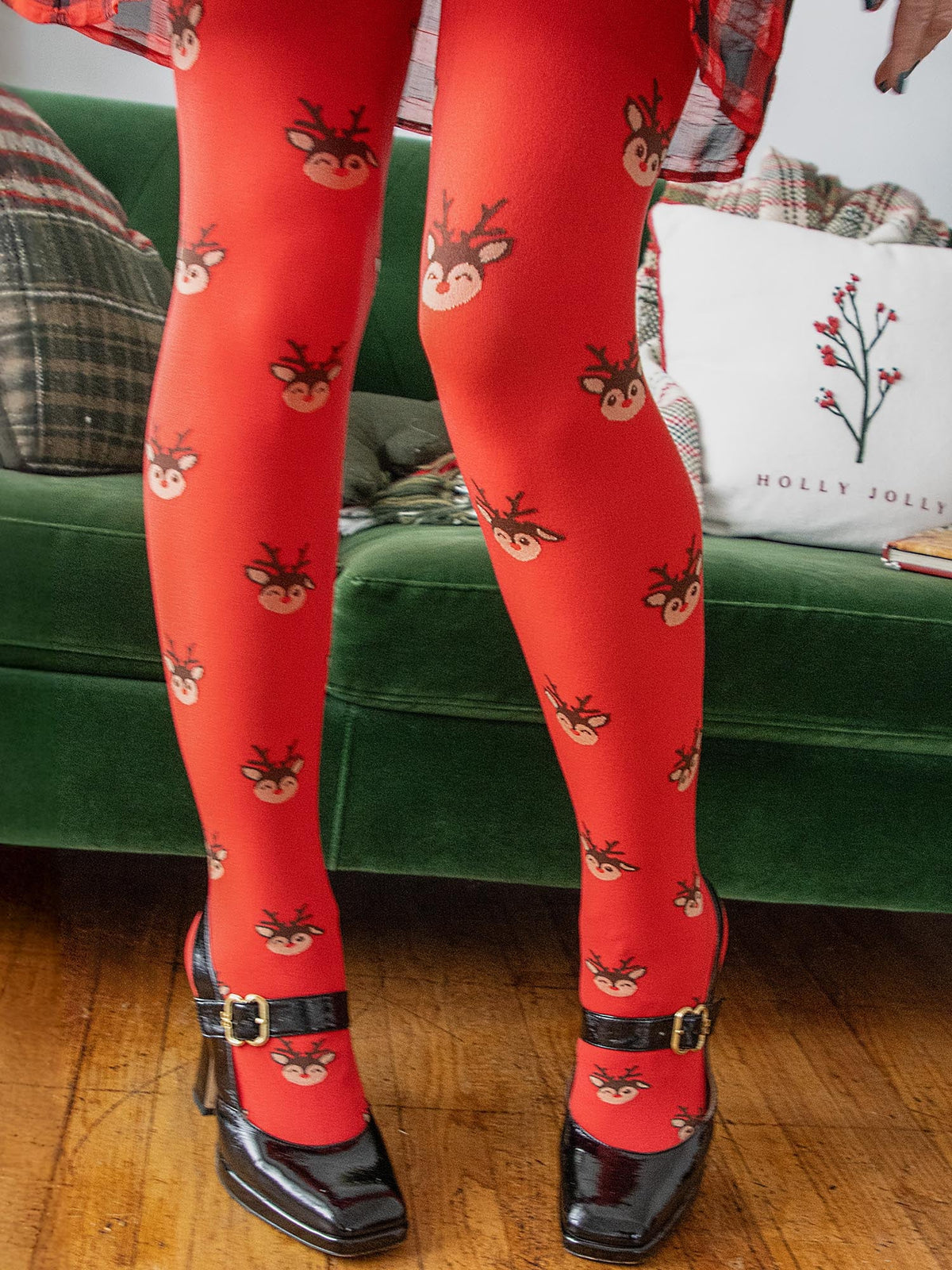 Deer Santa Strumpfhose - Lobster