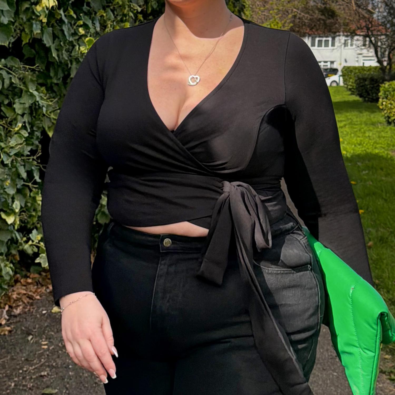 Top z organicznej bawełny - Czarny