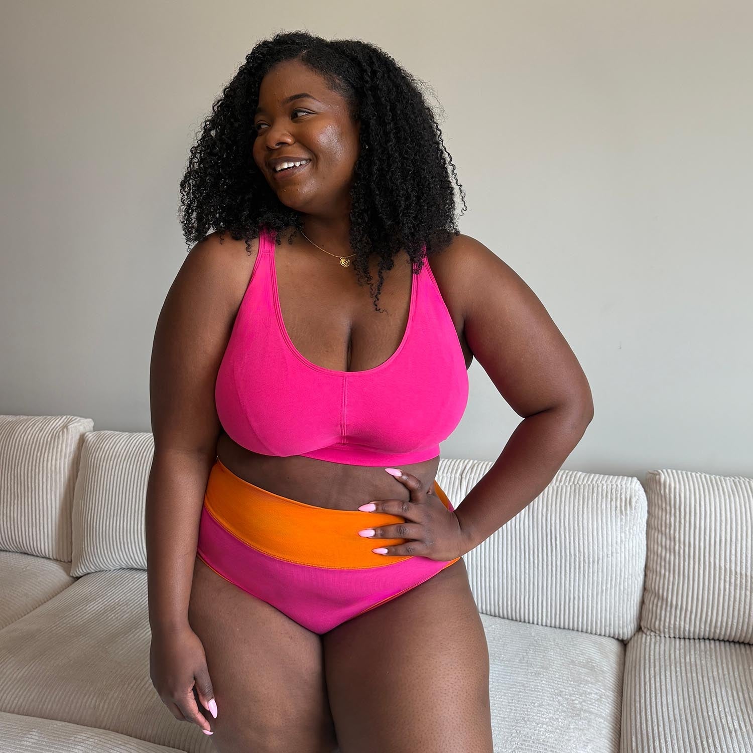 Bio-Baumwolle Vollständiger Slips - Duo Barbara & Papaya