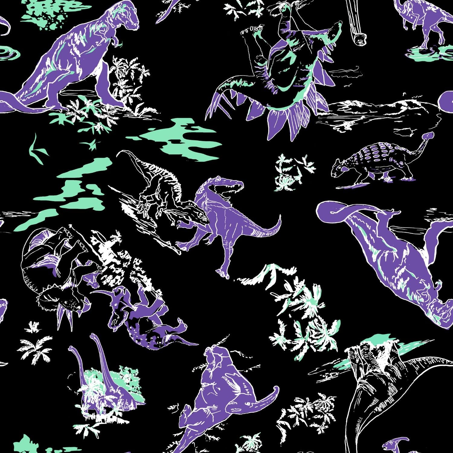 Dinosaur Transparent Top - Brachio de Joy