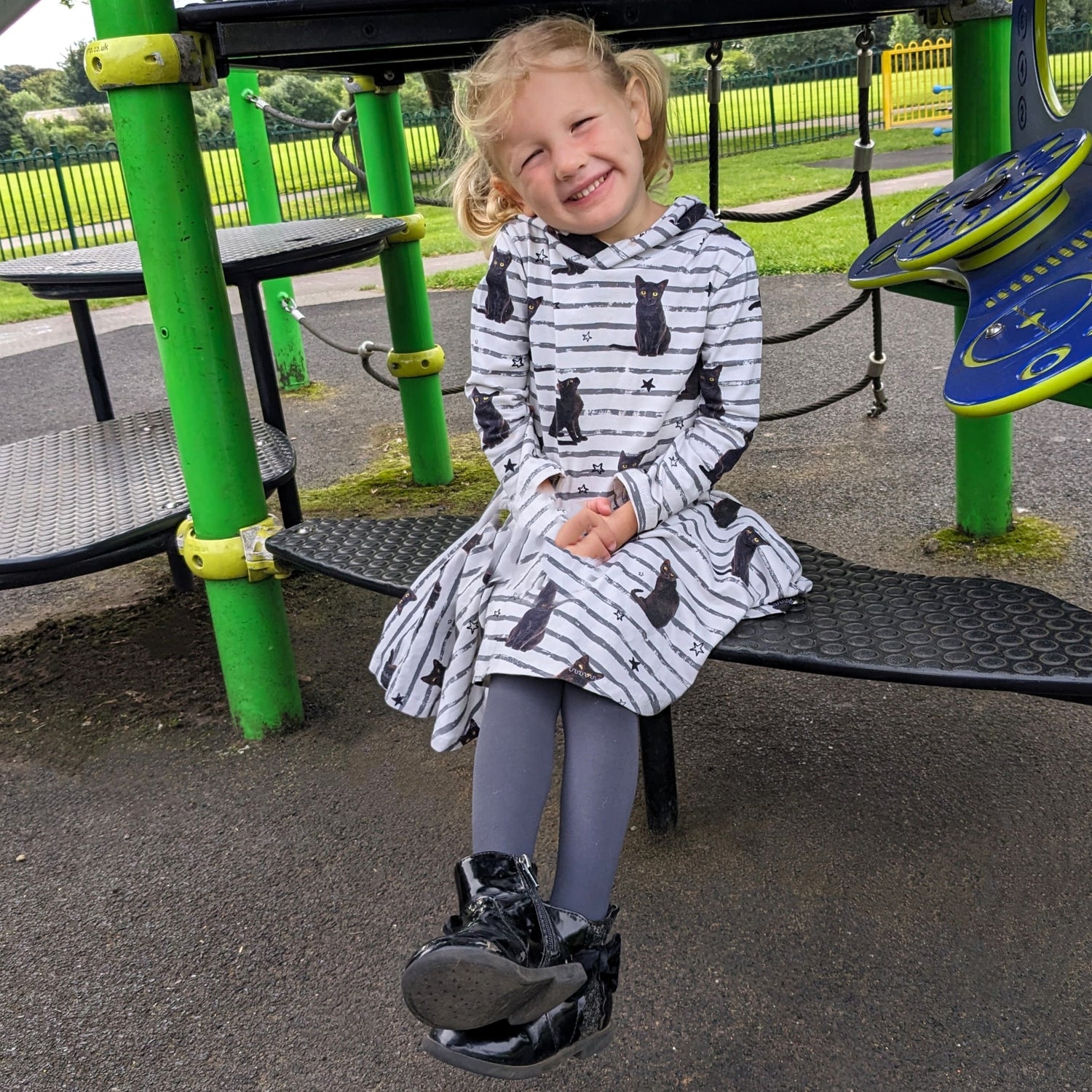 Barnstrumpbyxor - skiffergrå