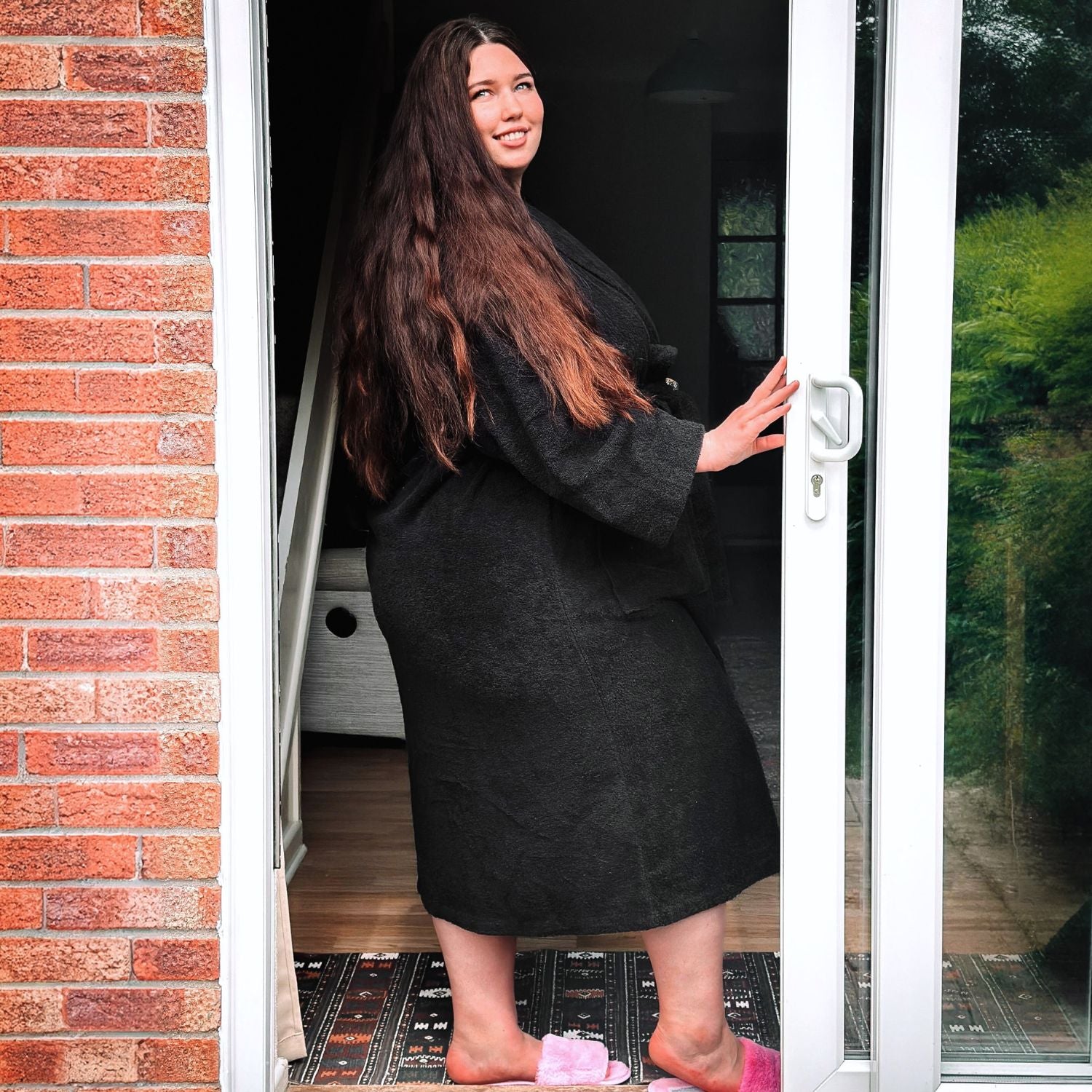 Floof Bademantel - Schwarz