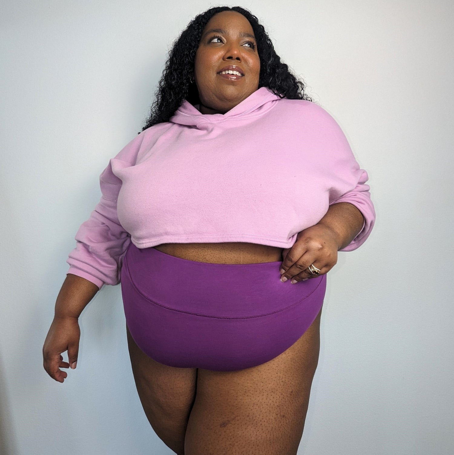 Bio-Baumwolle Super High Leg Slips - Grape Escape