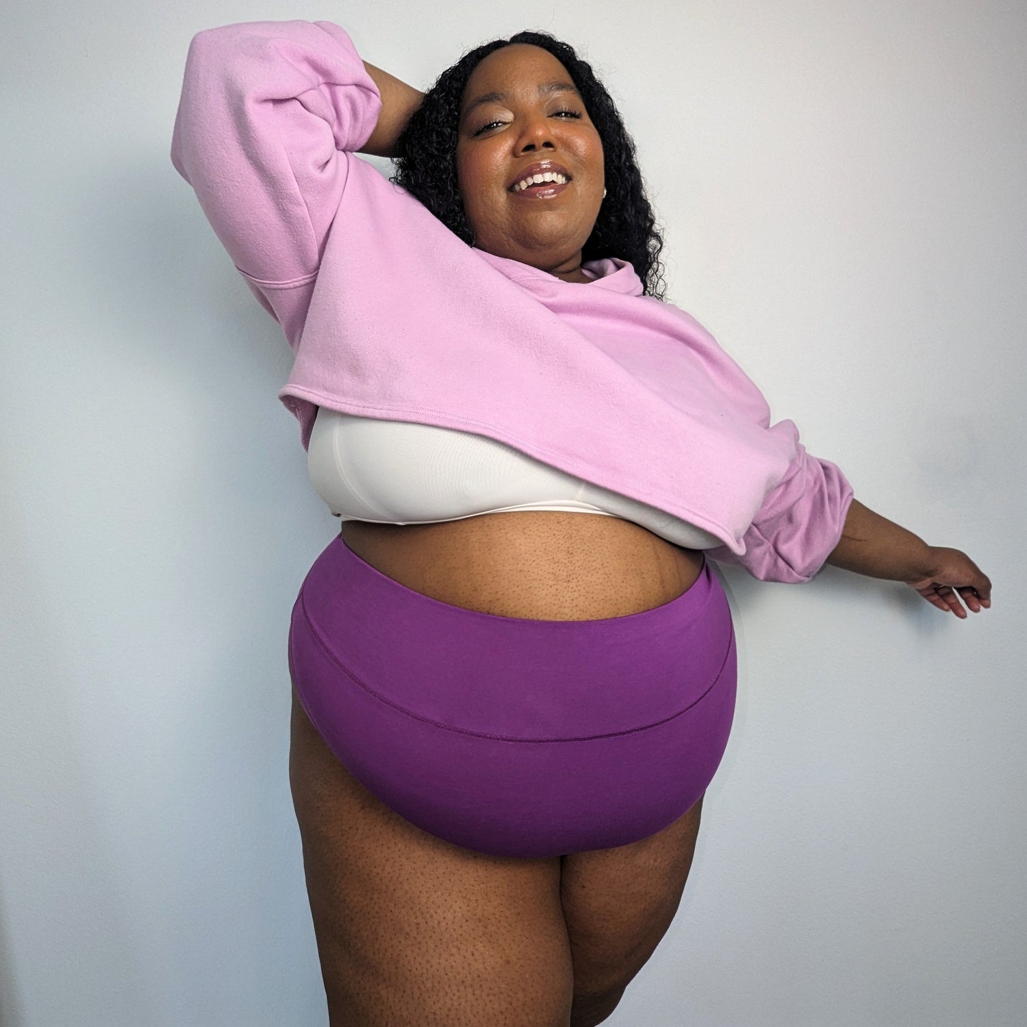 Bio-Baumwolle Super High Leg Slips - Grape Escape