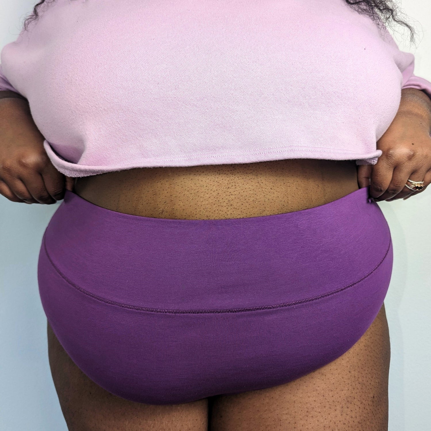 Bio-Baumwolle Super High Leg Slips - Grape Escape