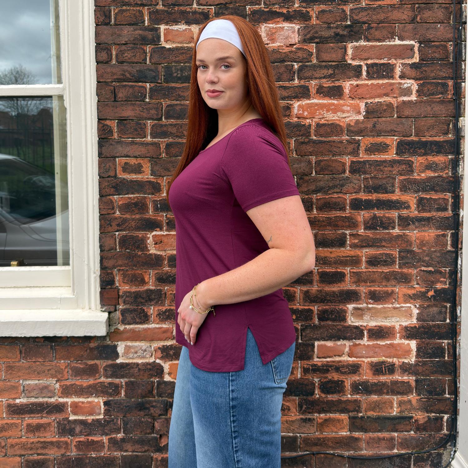 Bambus Lounge-T-Shirt - Cherry