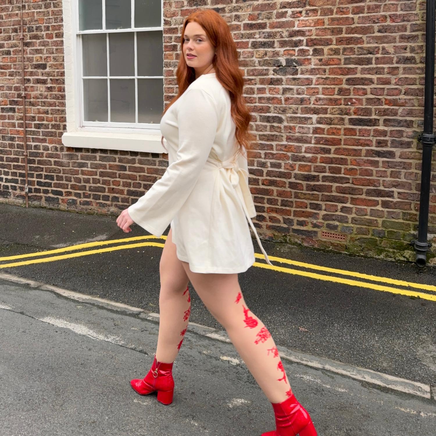 Paper Cut Strumpfhose - Builders Tea