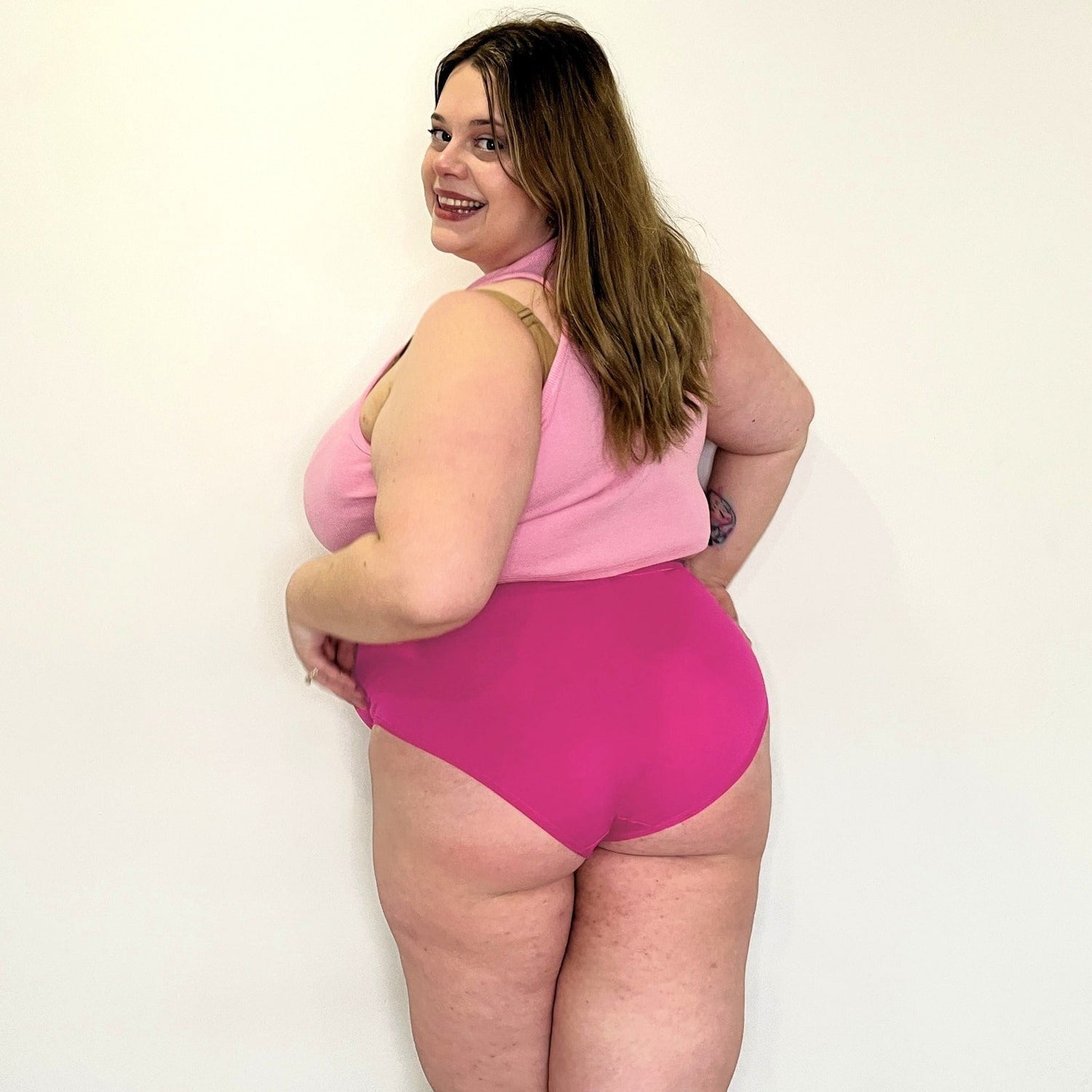 Organiczne bawełniane majtki z bardzo wysokim stanem - Barbara