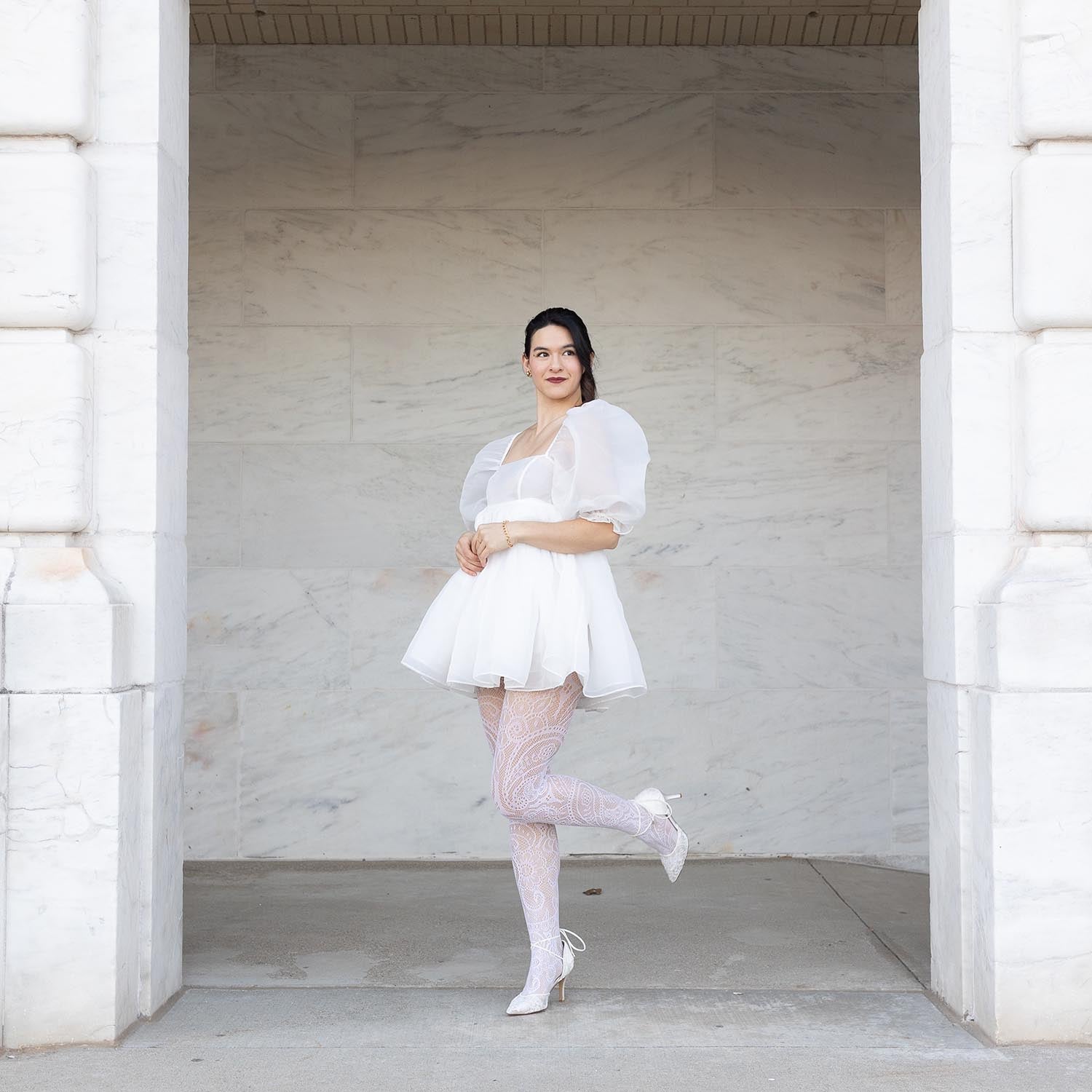 Botanical Fishnetz - Weiß