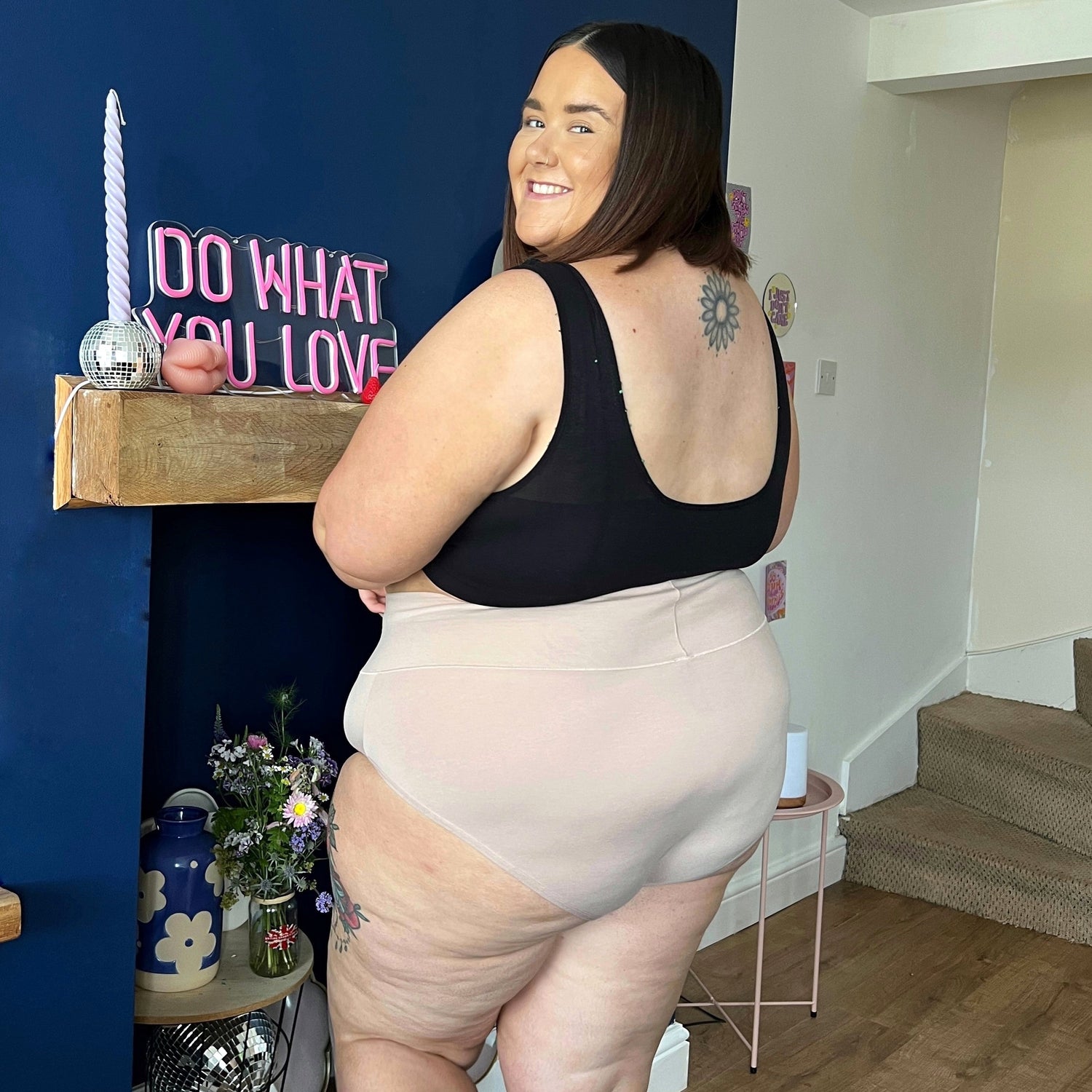 Heltrosa i ekologisk bomull - Mjölkflaska