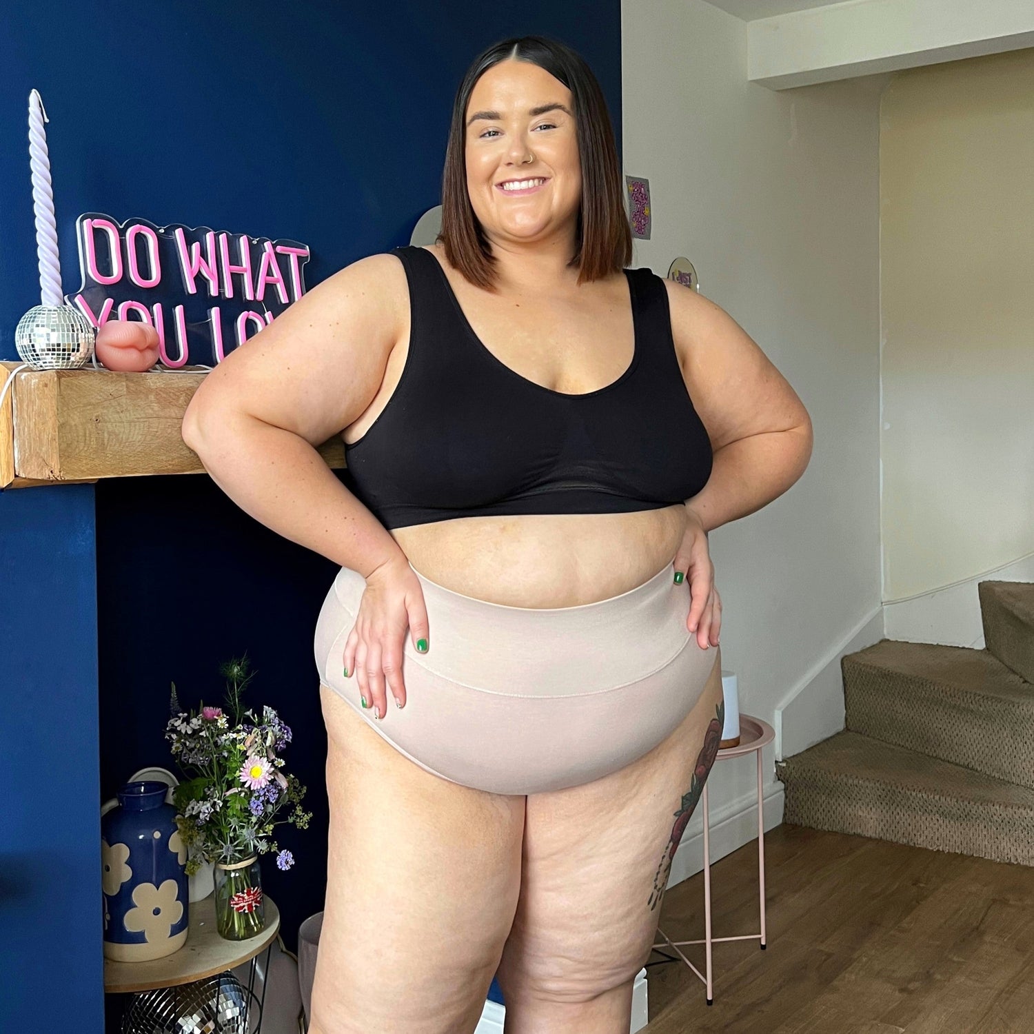 Heltrosa i ekologisk bomull - Mjölkflaska