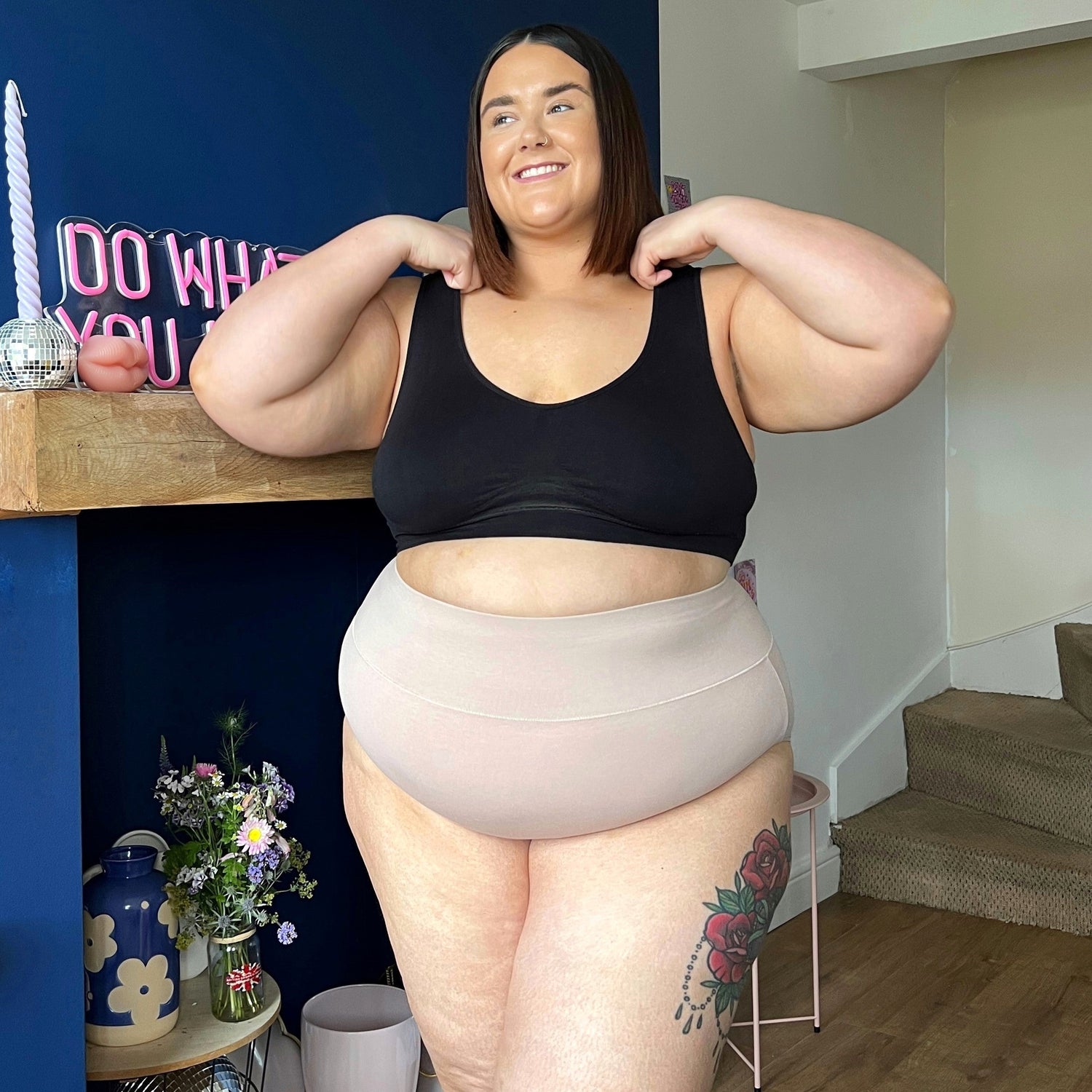 Heltrosa i ekologisk bomull - Mjölkflaska