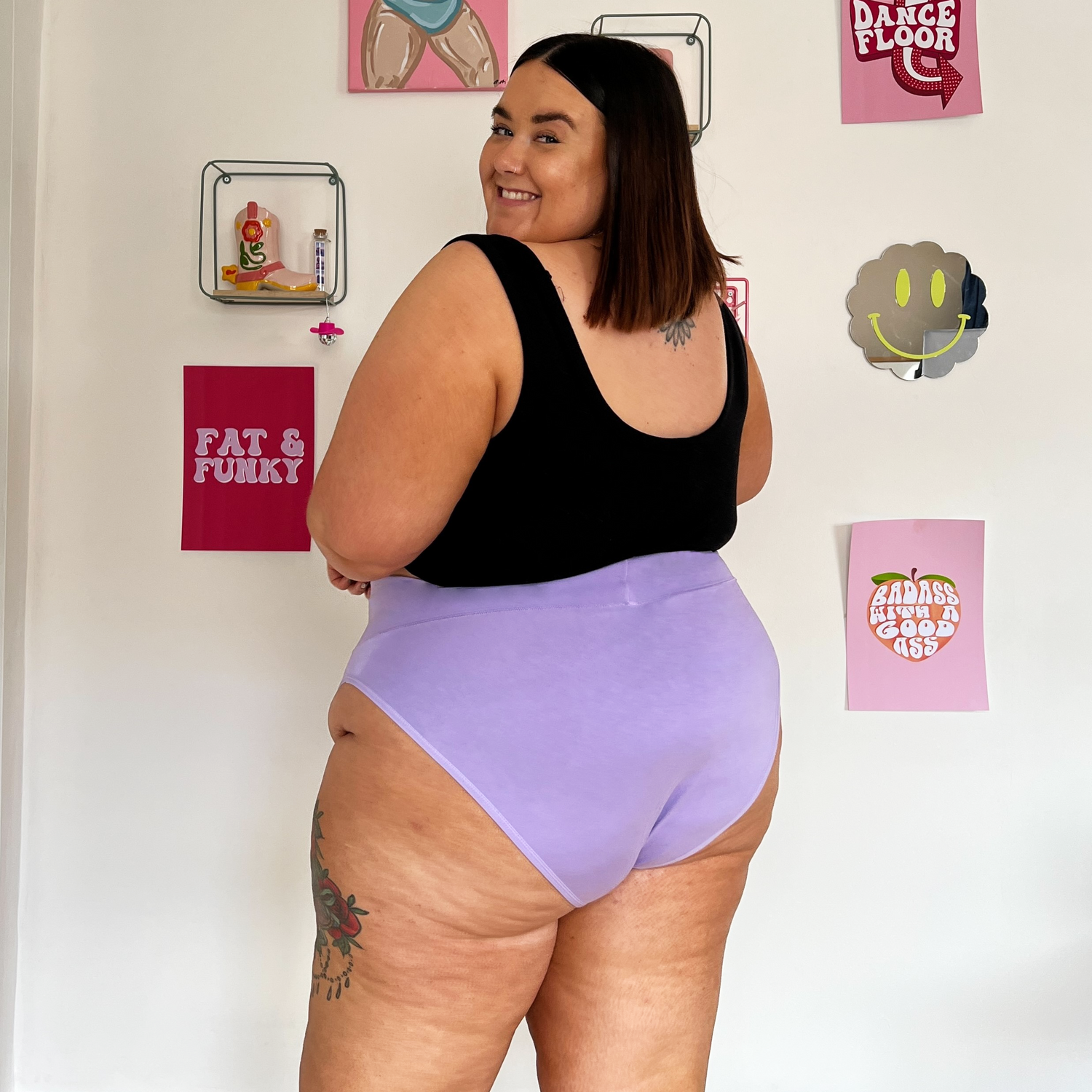 Bio-Baumwolle Super High Leg Slips - Cassis de Violet