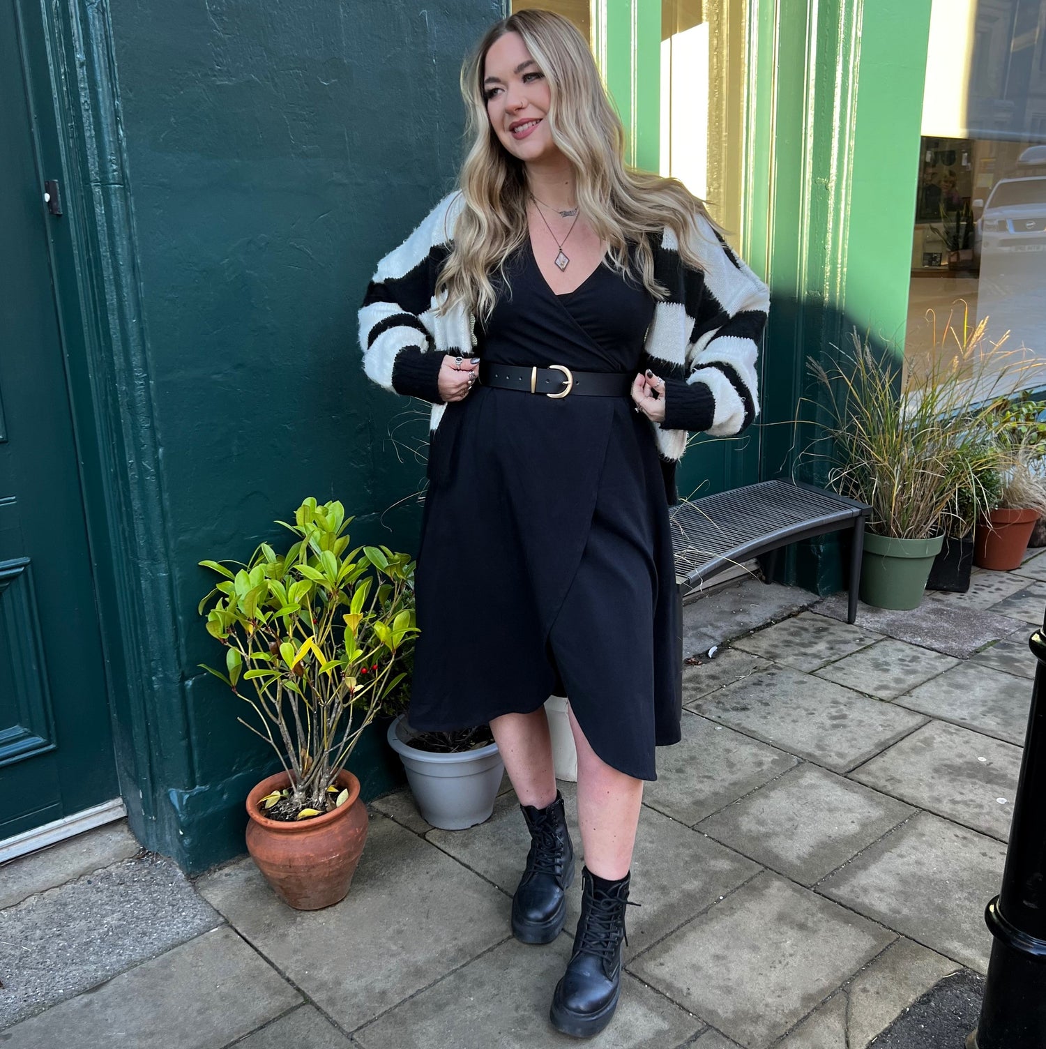 Veganskt läder midjebälte - guld