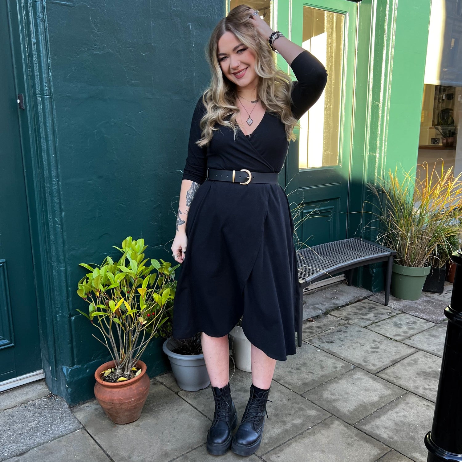 Veganskt läder midjebälte - guld