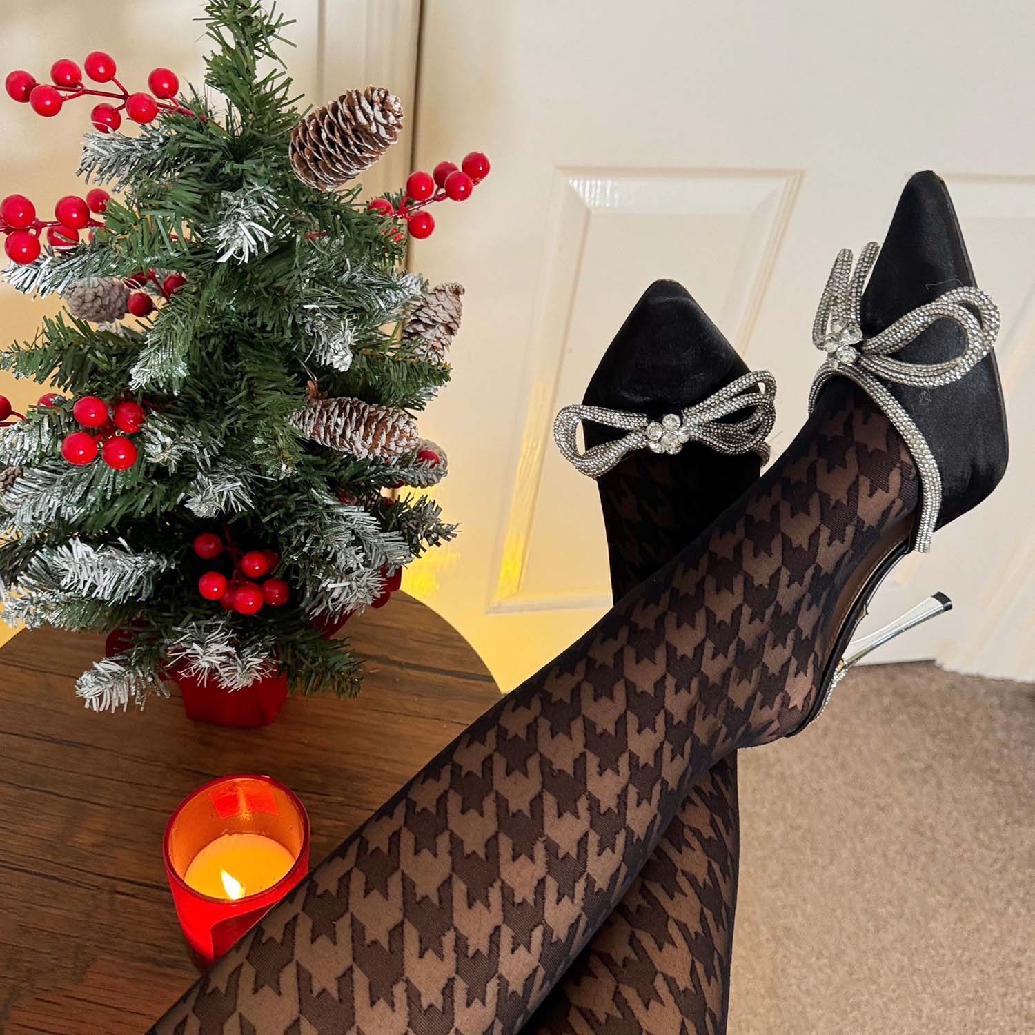 Weihnachts-Strumpfhose - Puppy Teef