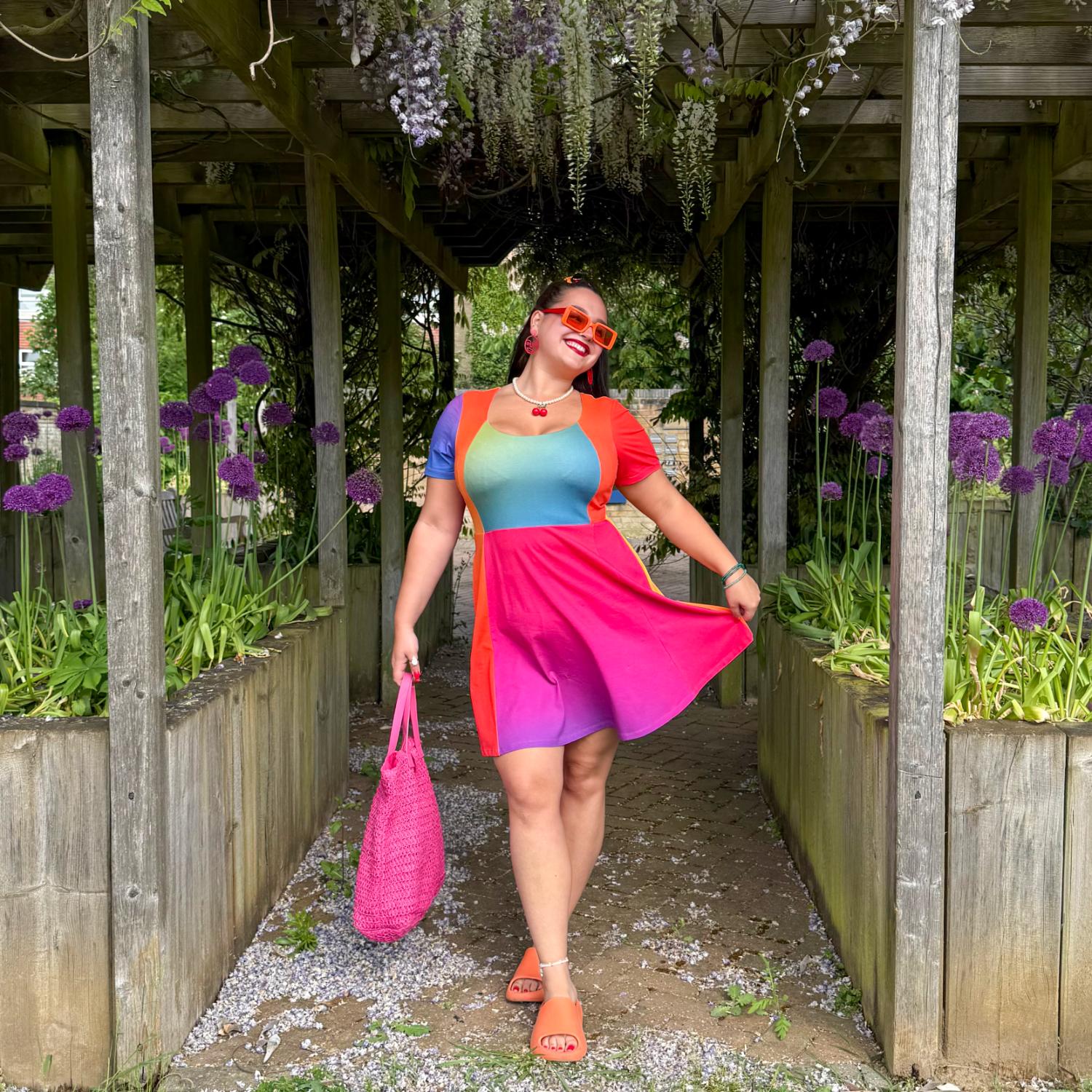 A-Linien-Minikleid „Vanessa“ – Rainbow