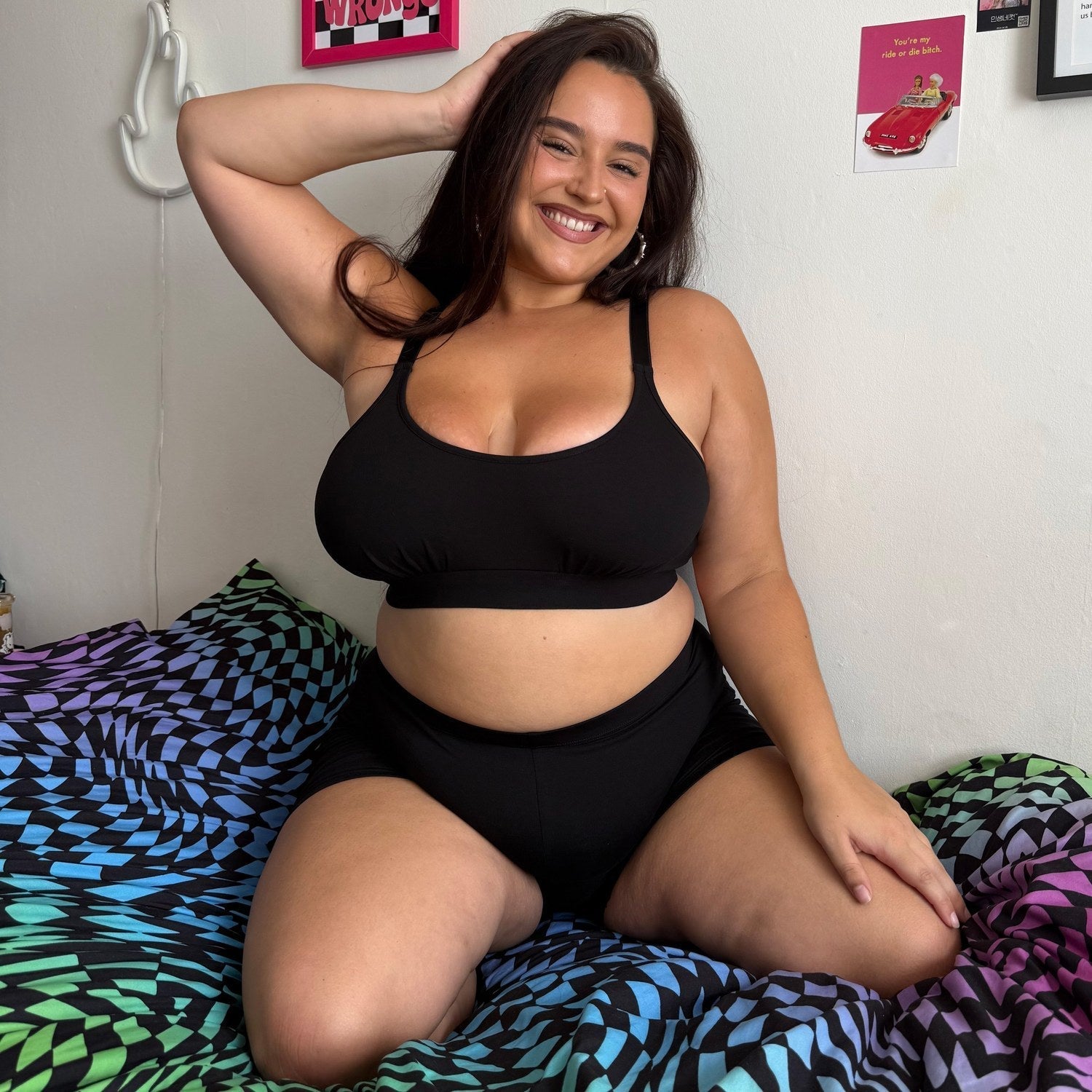 Cotton Comfort Bralette - Schwarz