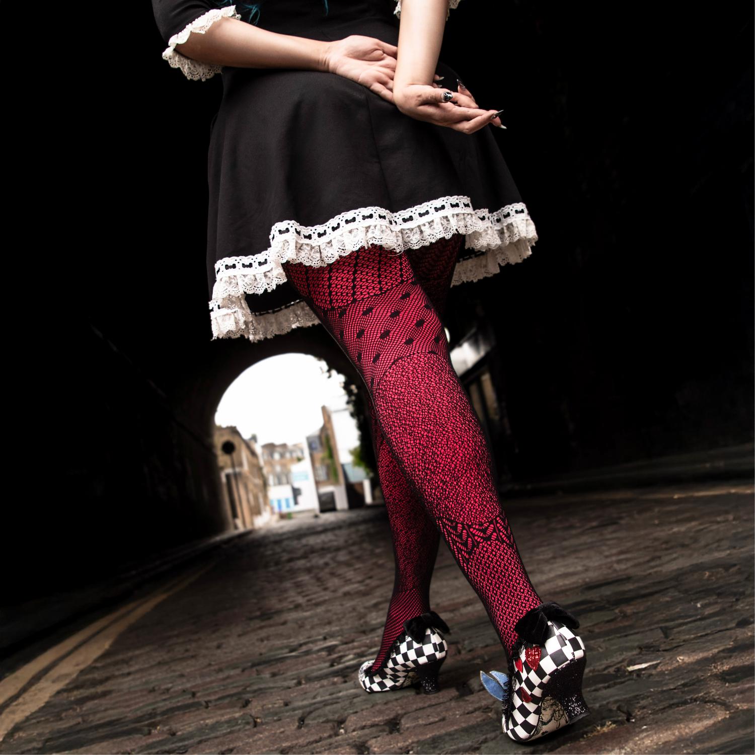 Halloween-Strumpfhose – In Pieces – Schwarz