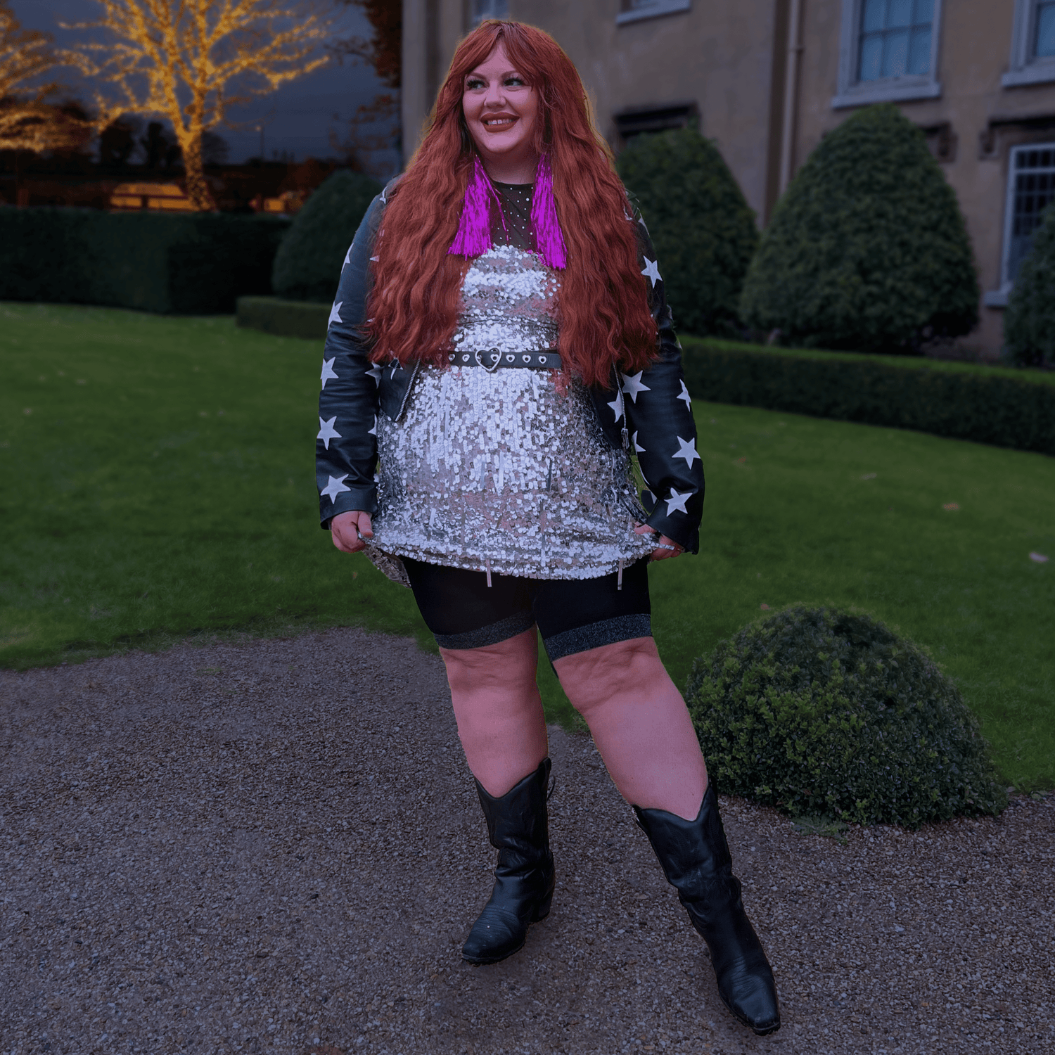 Stay Cool Chub Rub Lurex Shorts - Svart