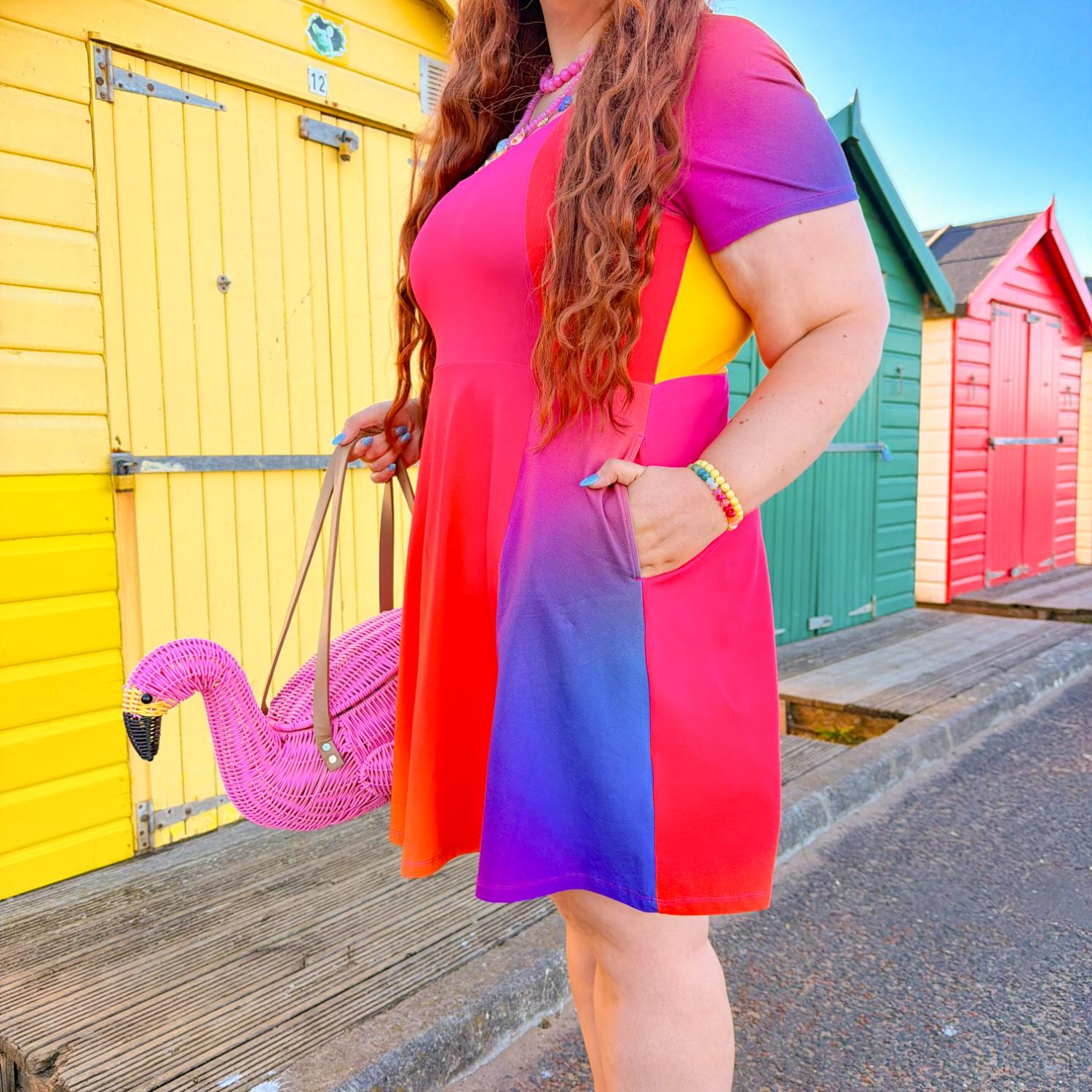 A-Linien-Minikleid „Vanessa“ – Rainbow